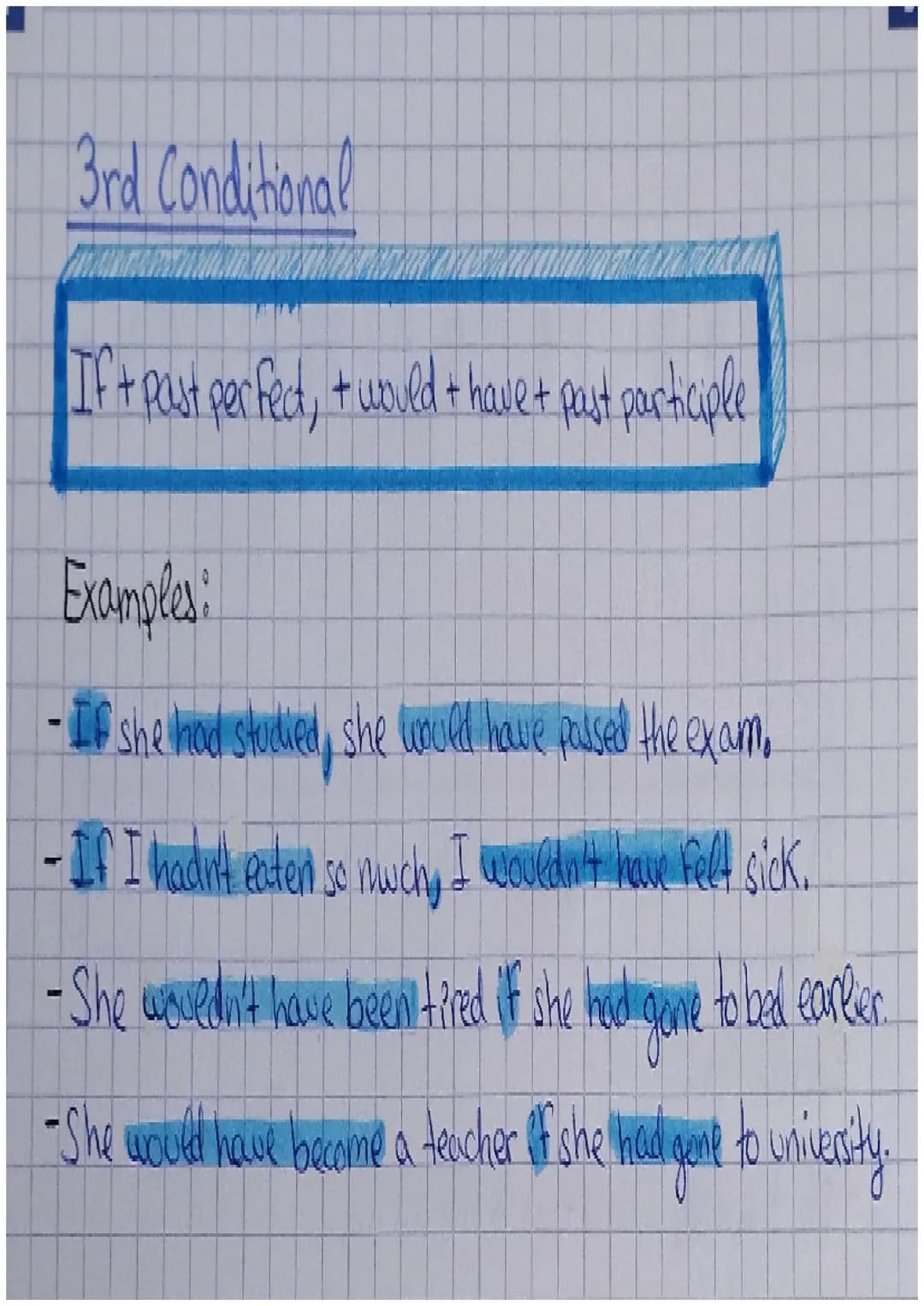 ...THE CONDITIONALS...
Ast Conditional
If + present simple + will/won't + verb infinitive.
Examples:
- If it rains, I won't go to the pa