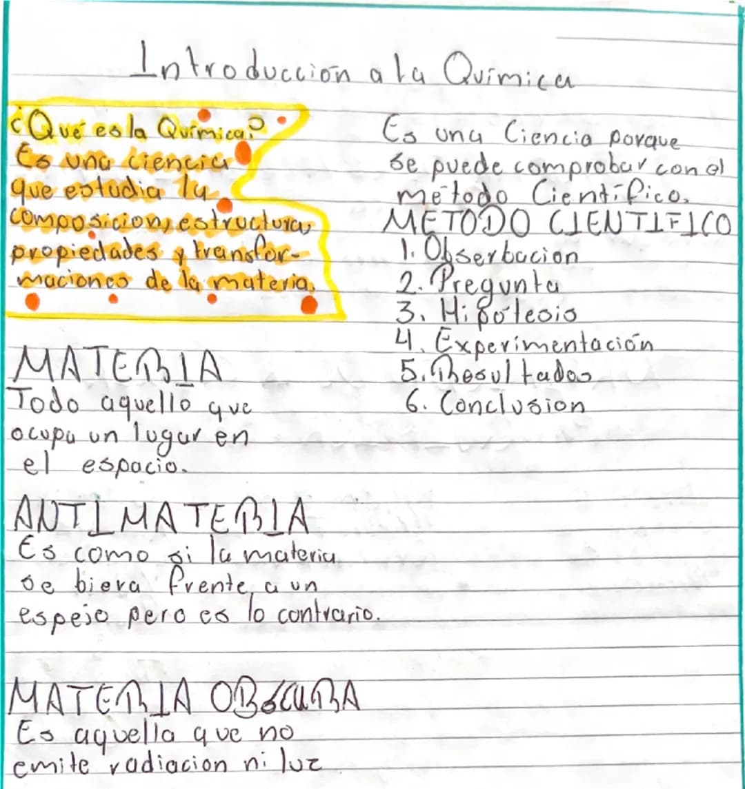 Introducción a la Quimica
¿Qué es la Química.
Es una ciencia
que estudia la
Composicion, estructura,
propiedades y transfor-
maciones de la