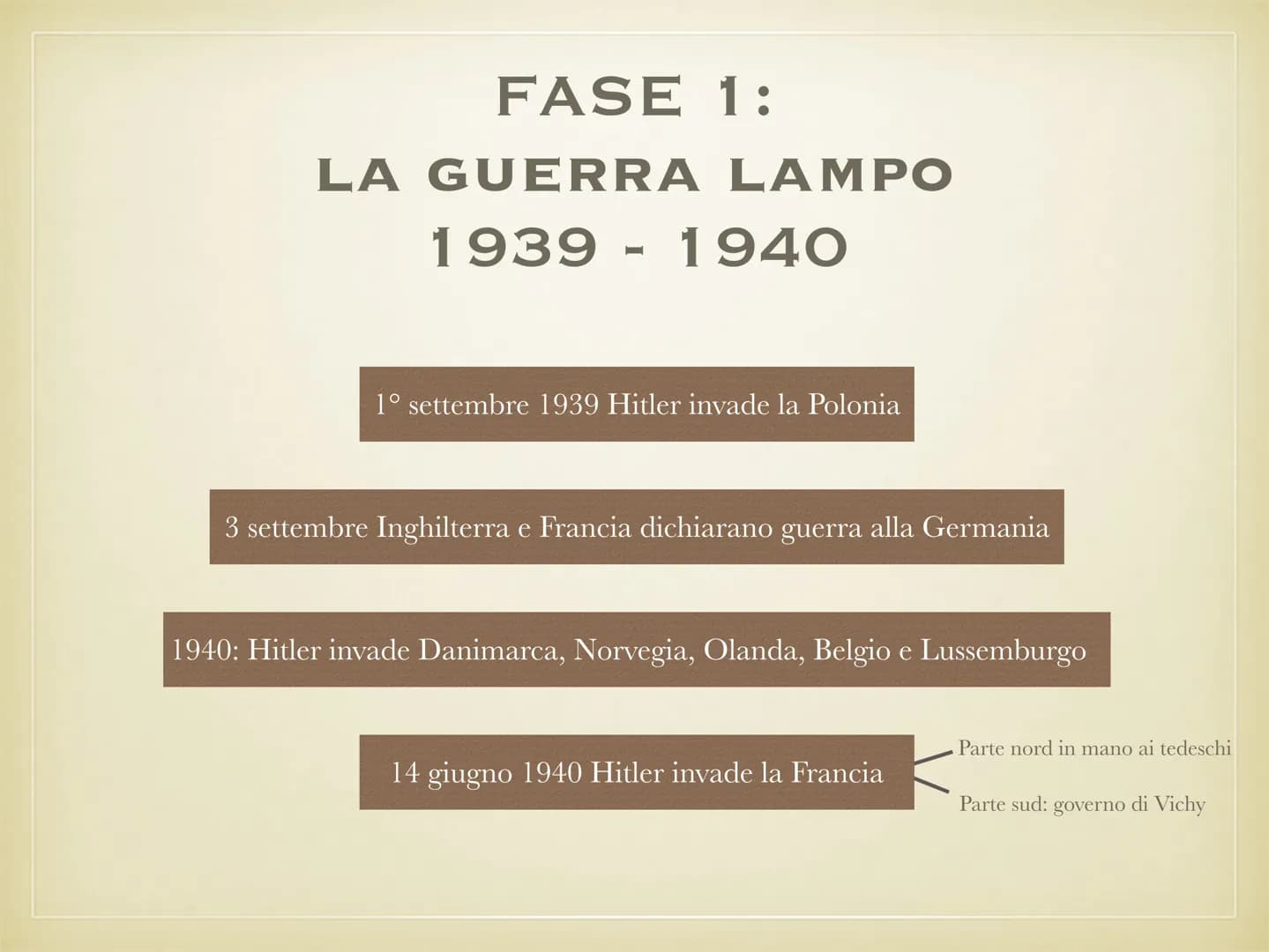 # LA SECONDA
# GUERRA MONDIALE
1939 - 1945 # LE CAUSE
• La Seconda guerra
mondiale è iniziata nel
1939, quando la Germania
nazista ha inv