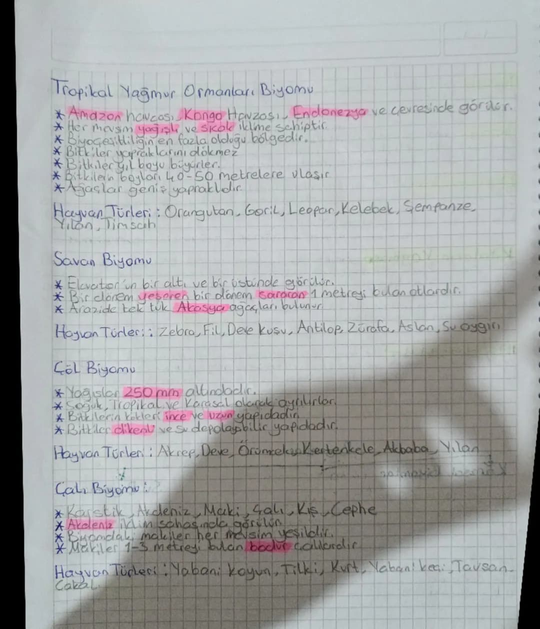 Biyoçesitlilik
Biyom Benzer bilki ve hayvan topluluklarını barındıran yaşam
ortamlarına denic
Biyosfer: Canlıların Litosfer, Hidrosfer ve