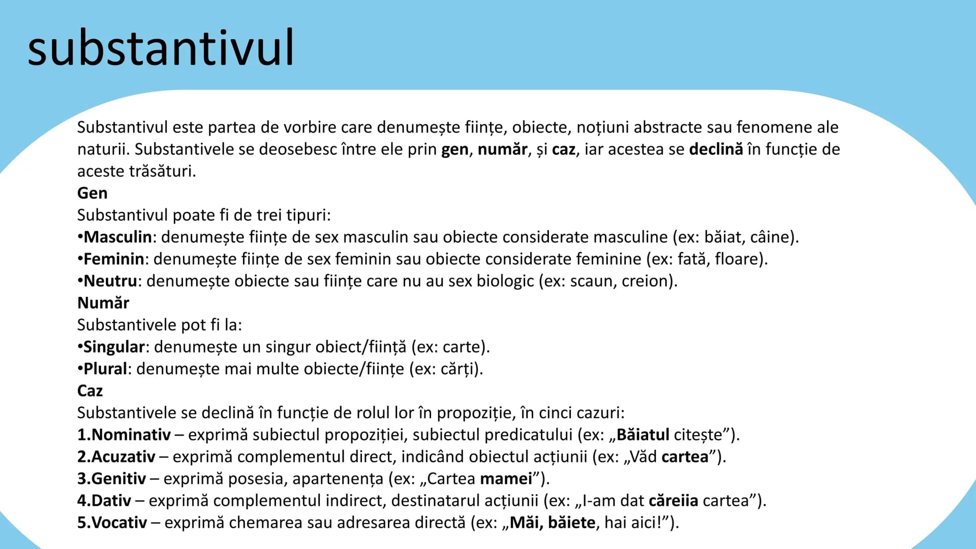 Evaluare Nationala
Limba Romana
(Tot ce trebuie sa sti) Fonetica
1.Sunet, literă, silabă
1. Sunet - unitatea de bază a vorbirii. Exemple: „