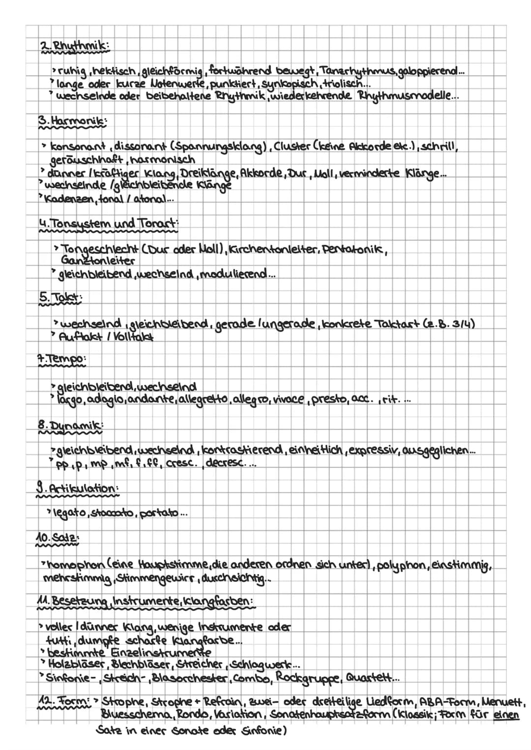 # Musik Lernzettel
1. Theorie
1. Rhythmus und Metrum
Komplementärrhythmus; zwei oder mehr Stimmen ergänzen sich in ihrer rhythmischen Ges