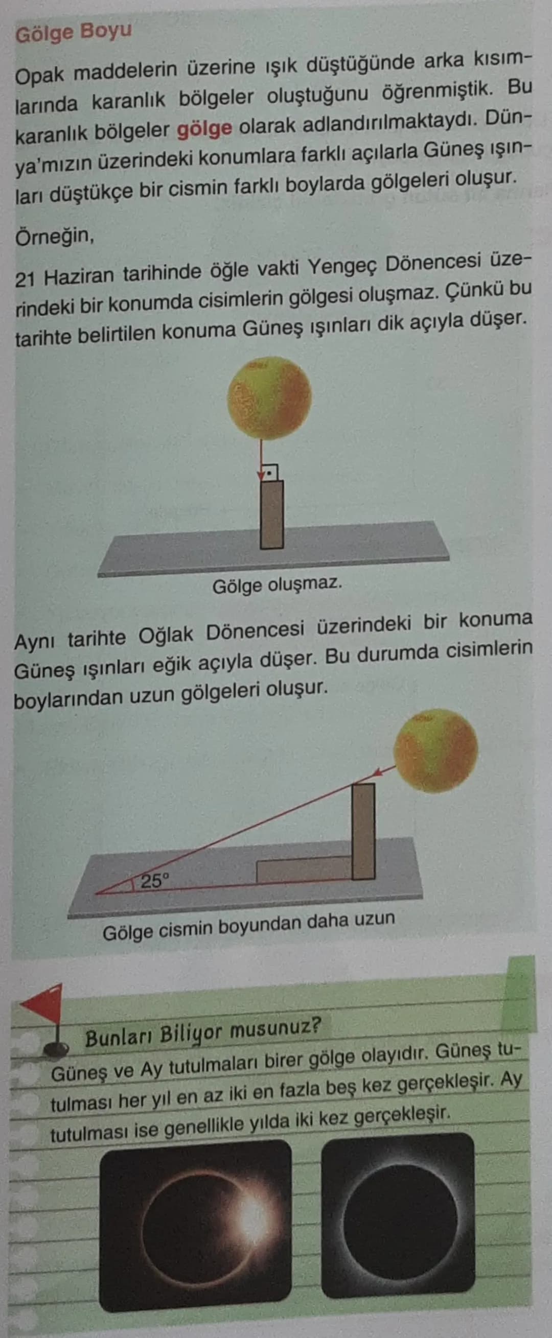 Daha önce Dünya'nın hareketlerini öğrenmiştiniz. Bu
hareketler Dünya'nın kendi ekseni etrafında dönme ha-
reketi, Güneş çevresinde dolanma h