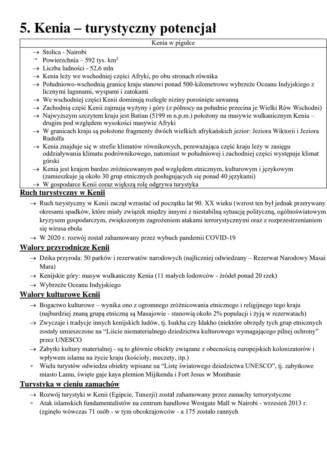 # 1. Środowisko przyrodnicze Afryki
Ukształtowanie terenu
Afryka jest kontynentem typowo wyżynnym (średnia wysokość wynosi 658 m n.p.m.)