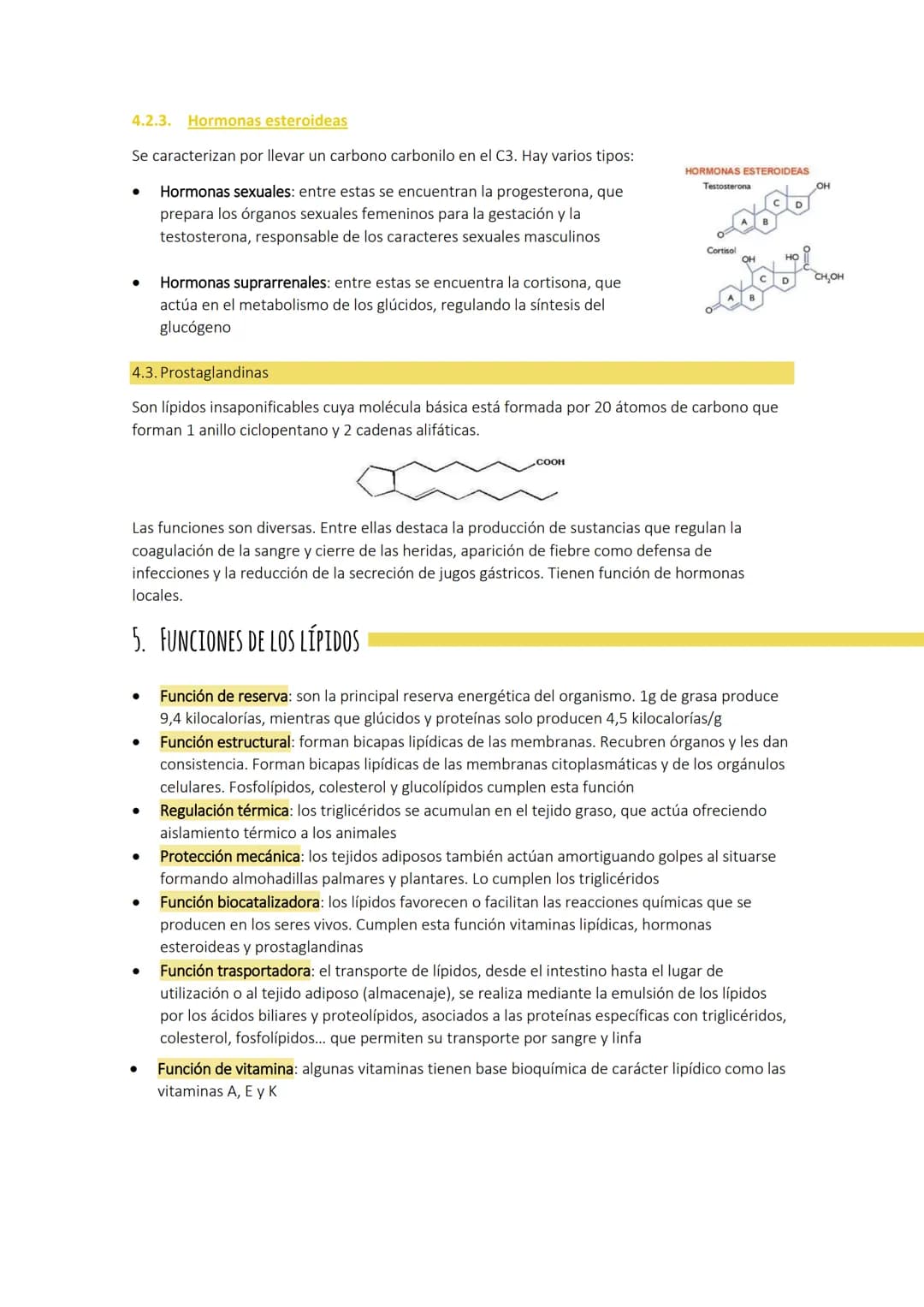 # Tema 3: LOS LÍPIDOS
1. CARACTERÍSTICAS GENERALES
Son biomoléculas orgánicas con funciones más amplias que las de los glúcidos. Están for