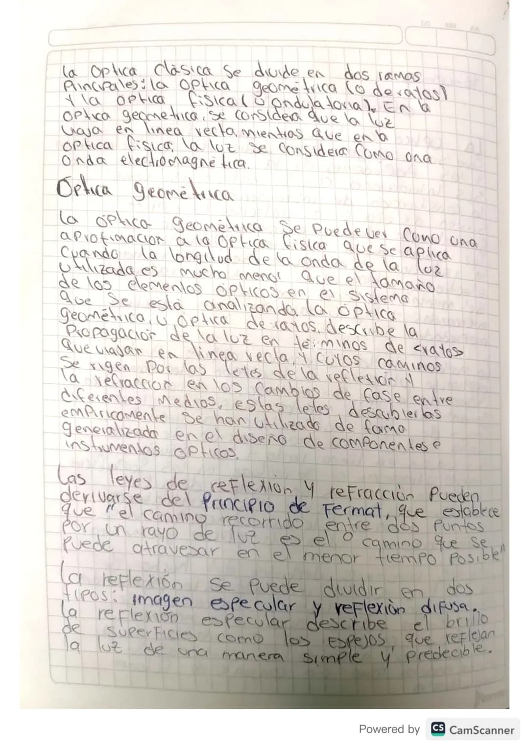 16-05-23
¿Qué es la optica?
La optica es la rama de la fisica
que se encarga del estudio del comportamiento
y las Propiedades de la luz, i