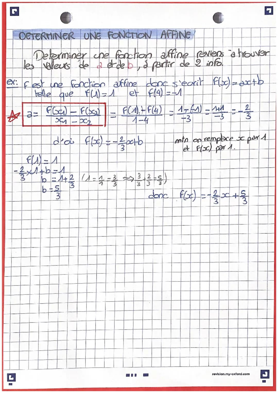 # MATHS
LES FONCTIONS AFFINES
Une fonction affine est une fonction faui peut s'écrire
$F(x)=ax+b$ où a et b sont deux no reels
*Si a>0, a