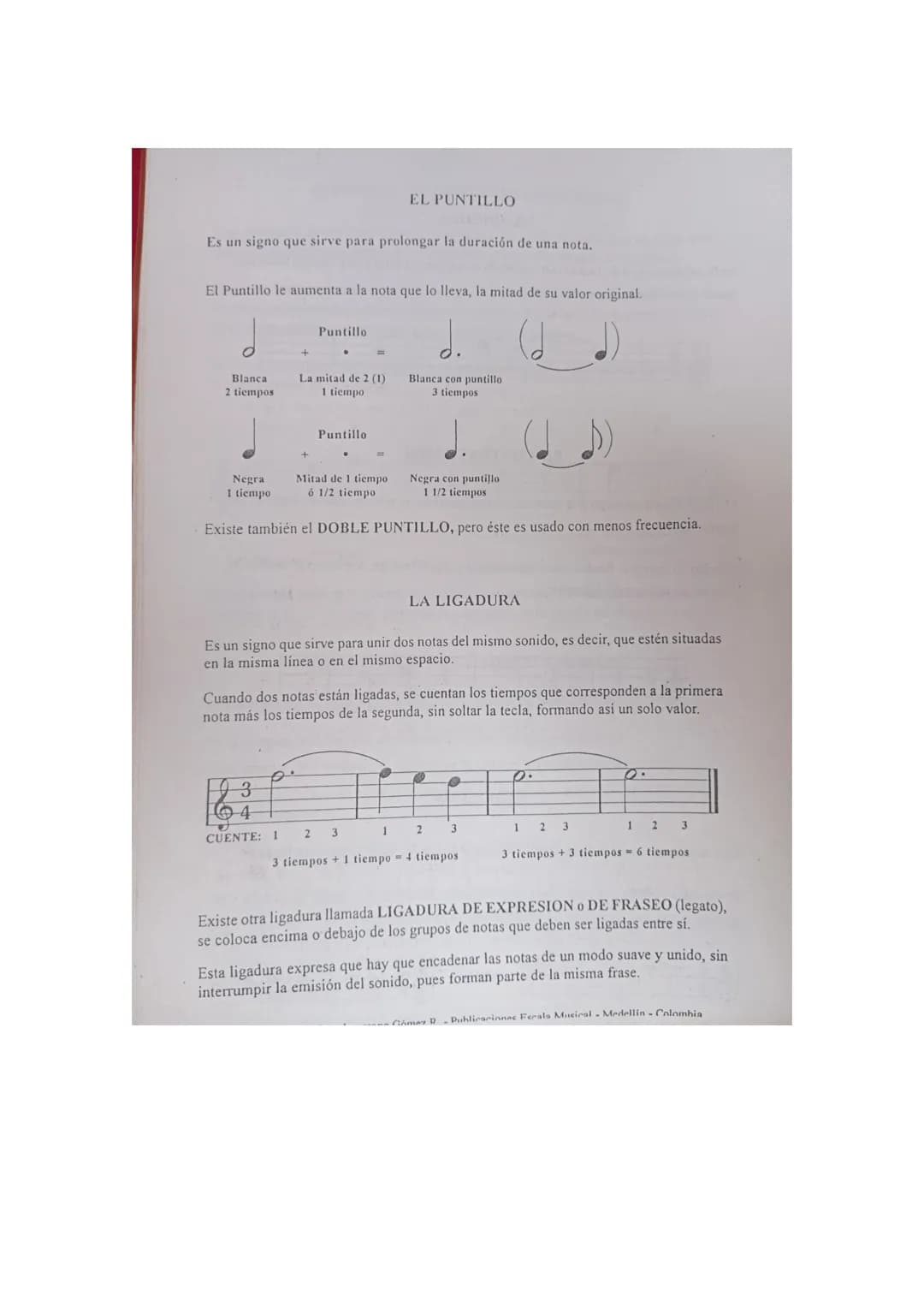 # EL PUNTILLO
Es un signo que sirve para prolongar la duración de una nota.
El Puntillo le aumenta a la nota que lo lleva, la mitad de su