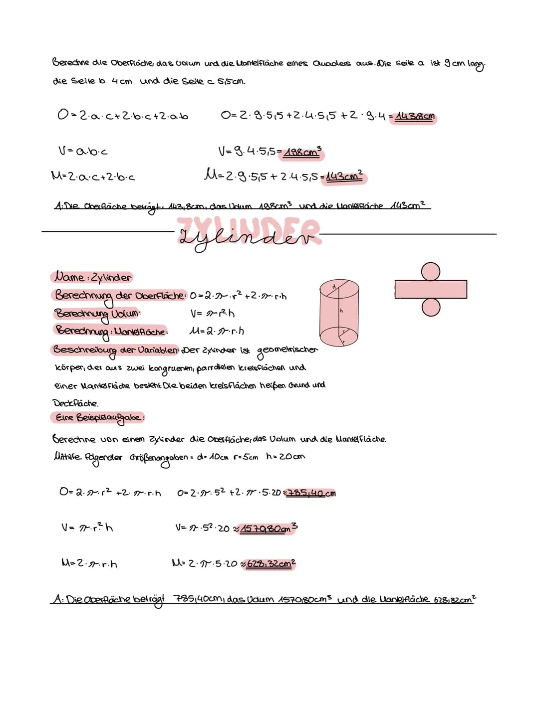 # mathe lernsettel
Würfel
Steckbrief der verschiedenen körper
Name: Würfel
Berechnung Oberflaiche: 0=6.a²
Berechnung Dolum: V= $a^3$/(a