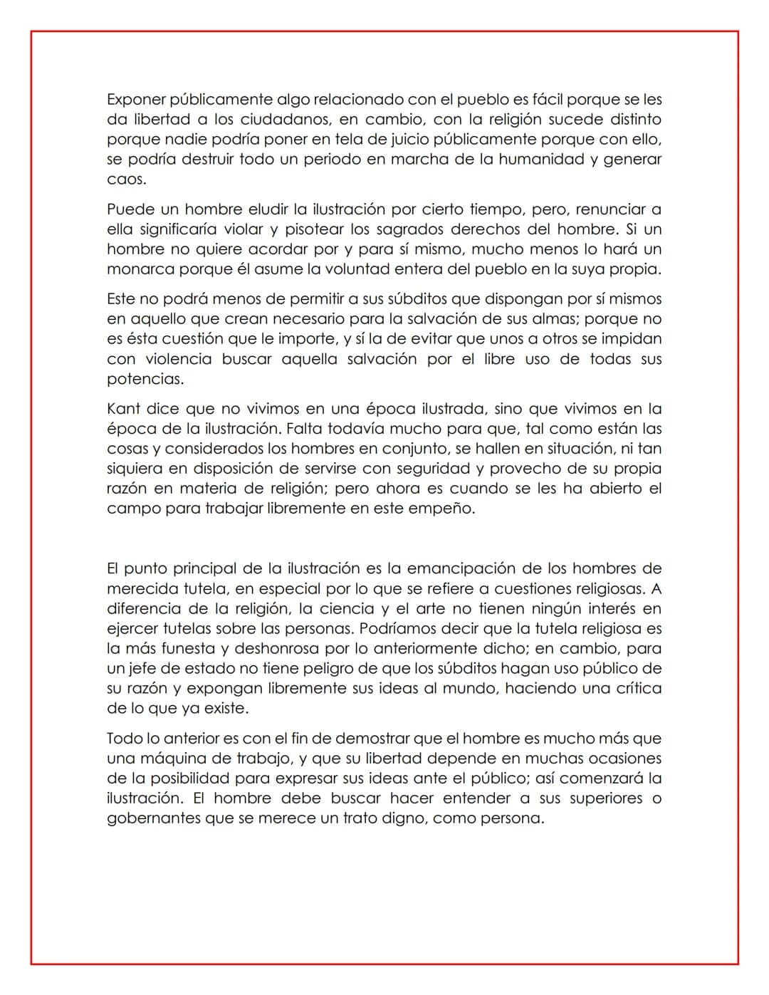 # LA ILUSTRACIÓN SEGÚN KANT
Para Kant, la ilustración es la liberación de la imposibilidad de utilizar y servir
su inteligencia sin la guía