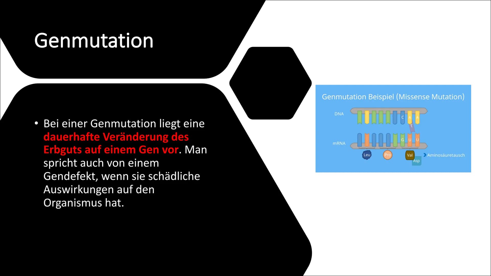 Erbkrankheiten Gliederung
• Was sind Erbkrankheiten?
• Wie entstehen sie?
• Arten der Mutation
• Die drei Unterteilungen der
Erbkrankheiten