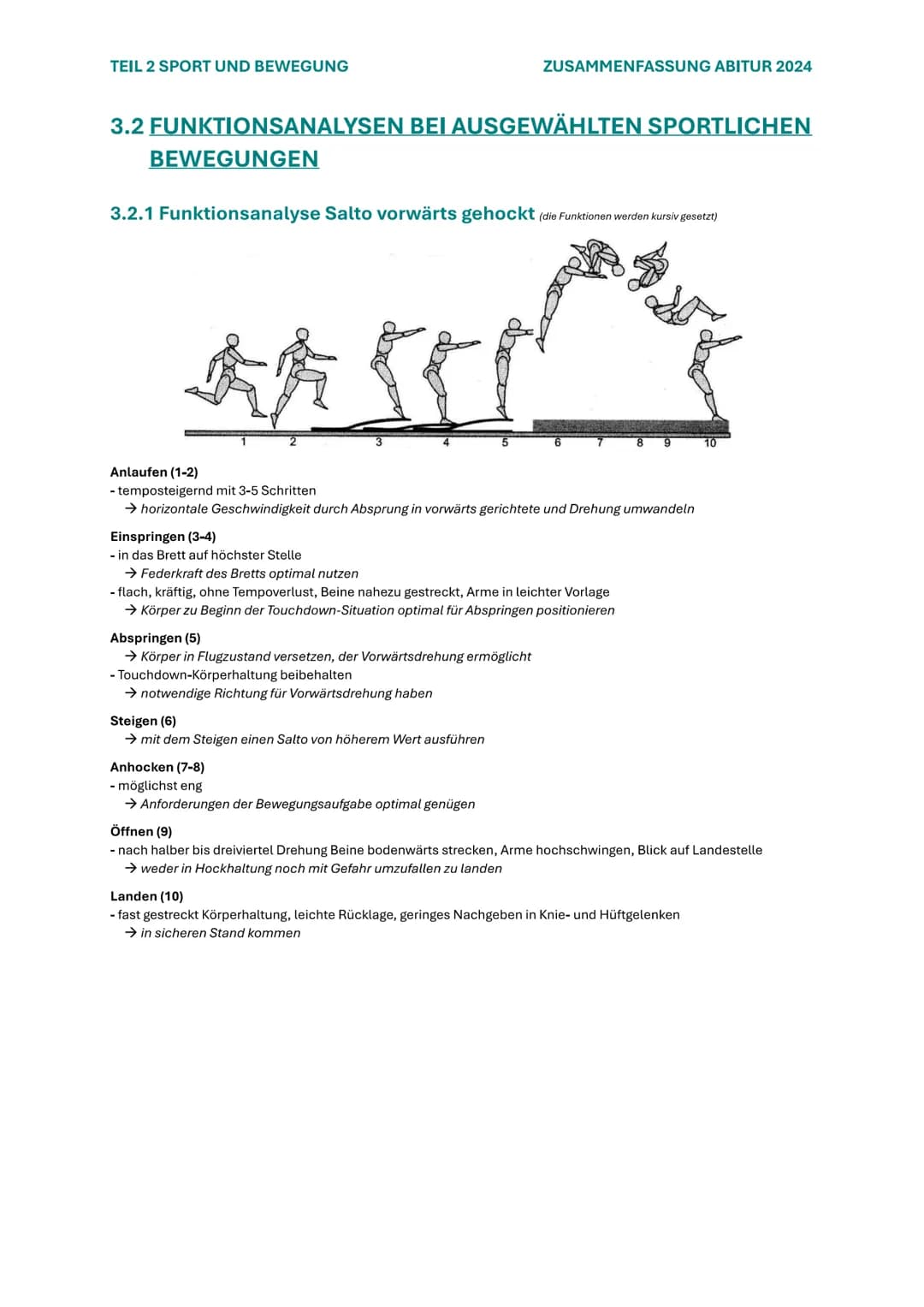 TEIL 2 SPORT UND BEWEGUNG
ZUSAMMENFASSUNG ABITUR 2024
# 3. BEWEGUNGSANALYSE UNTER FUNKTIONALER
## PERSPEKTIVE
Eine Funktionale Bewegungsan