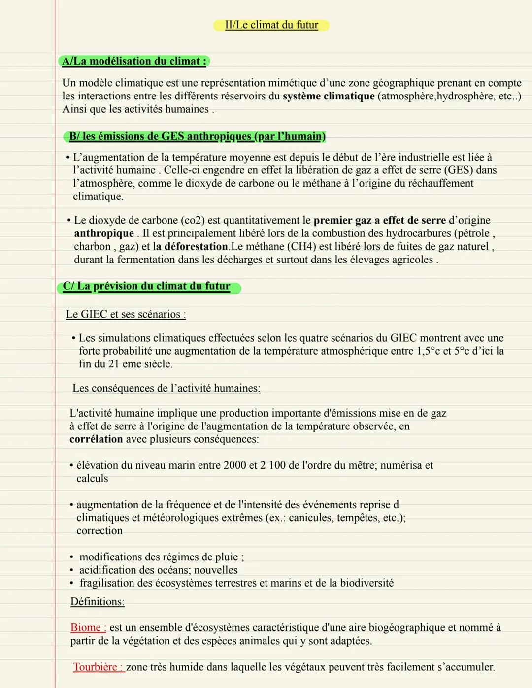 # Science climat et société :
I/ Atmosphère terrestre et la vie
Météorologie: Mesure les grandeurs atmosphériques (la température; la pluv