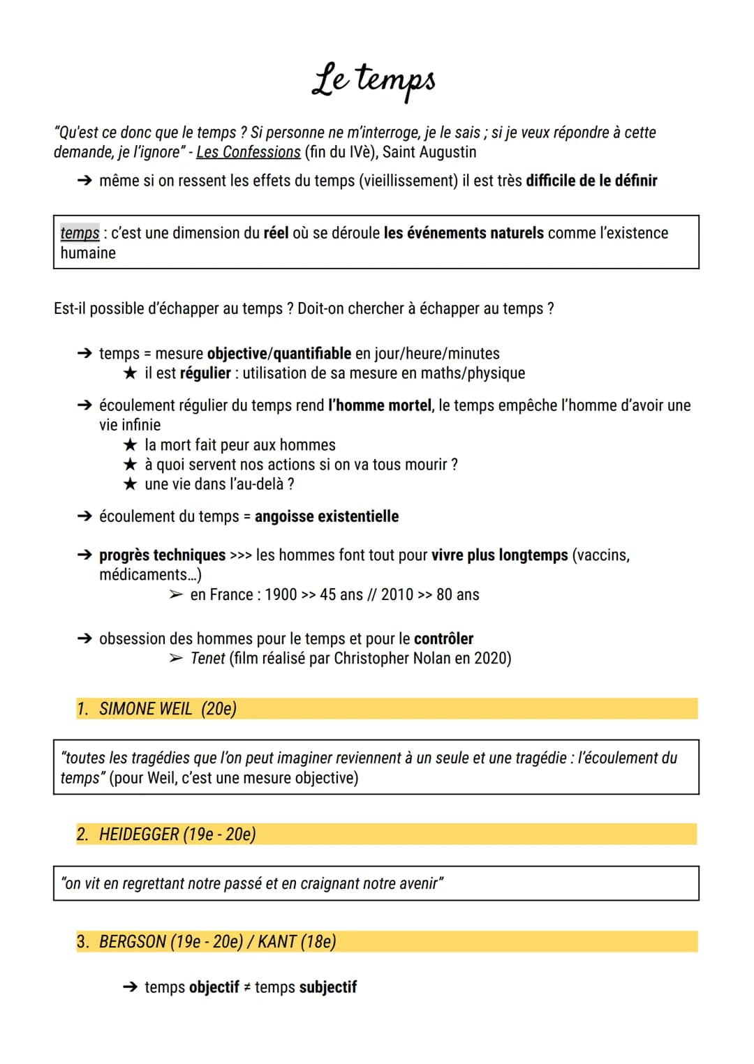 # Le temps
"Qu'est ce donc que le temps? Si personne ne m'interroge, je le sais; si je veux répondre à cette
demande, je l'ignore" - Les Co
