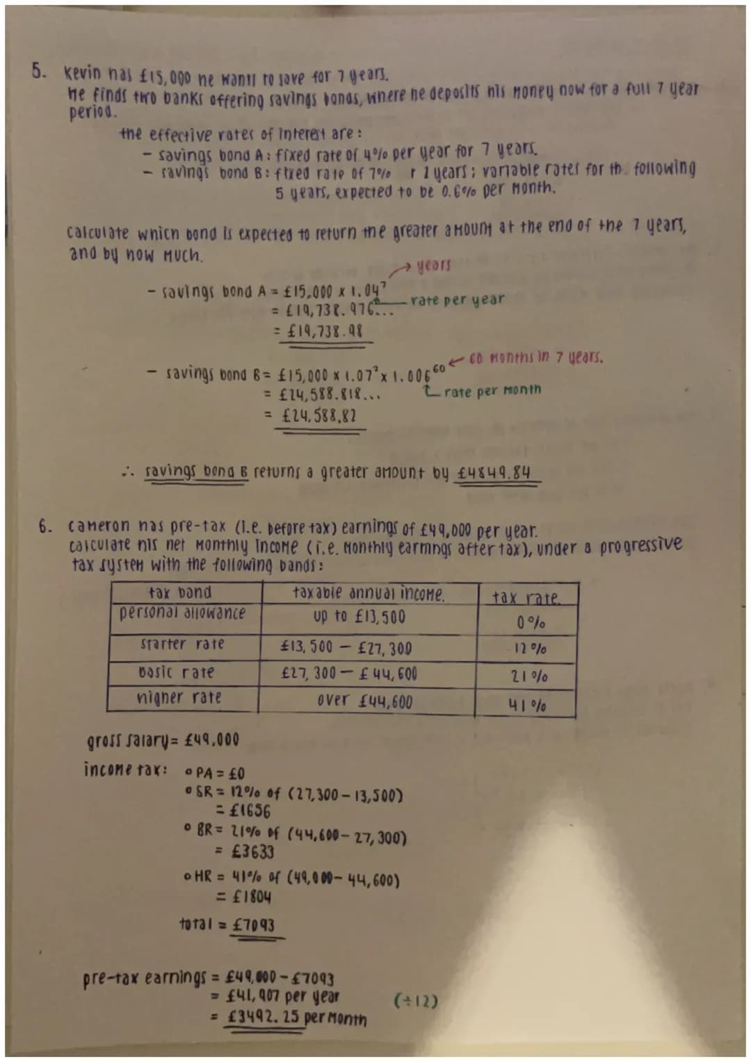 # finance nomework
1. calculate the accumulation of the end of the following period:
you inver1 £1000 Into an Investment bond for 5 year