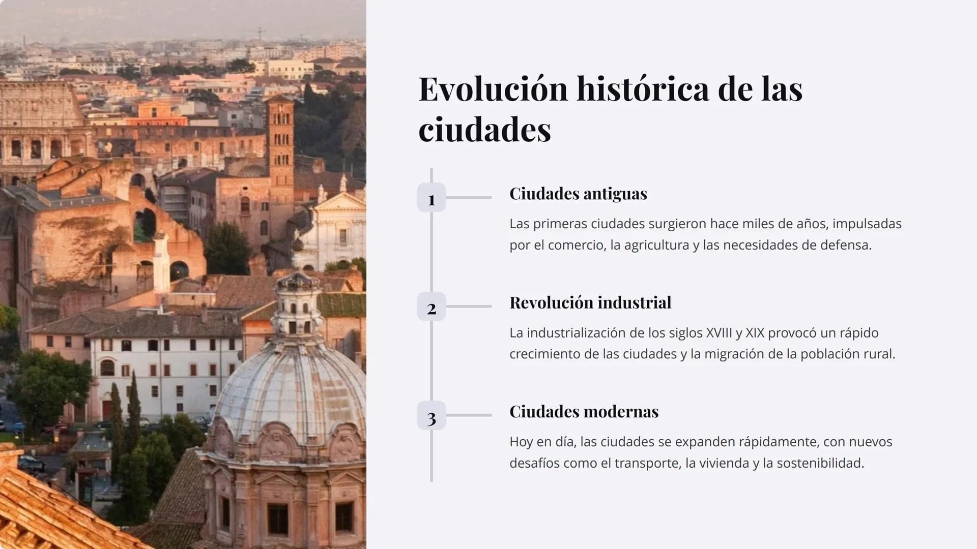 la geografía
urbana
La geografía urbana es el estudio de las ciudades, su
desarrollo, estructura y problemas. Examina cómo los factores
geo