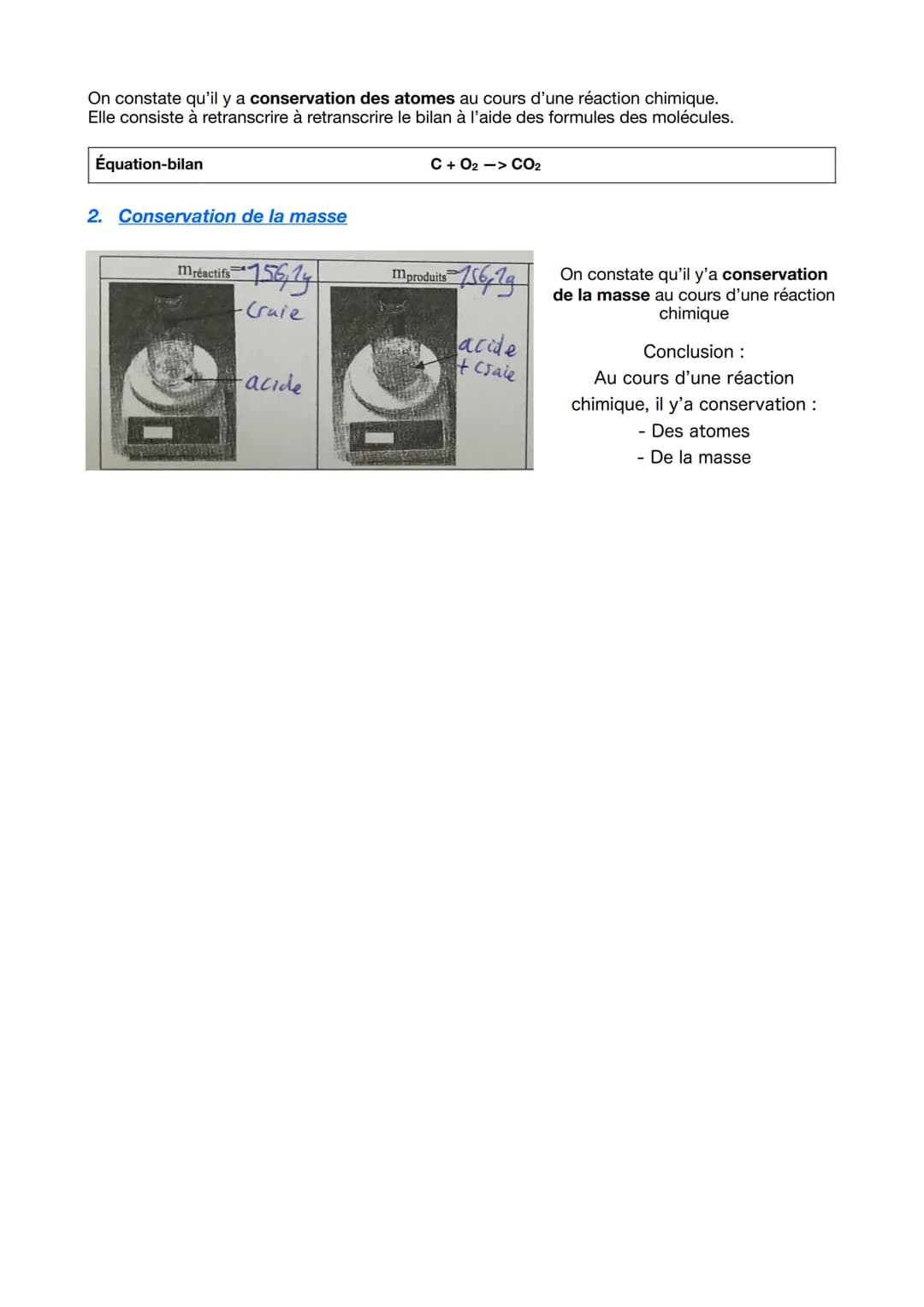 # Fiche de révision DS de physique 4e
## Des atomes pour expliquer
### I Qu'est ce que la matière ?
La matière est constituée de particul