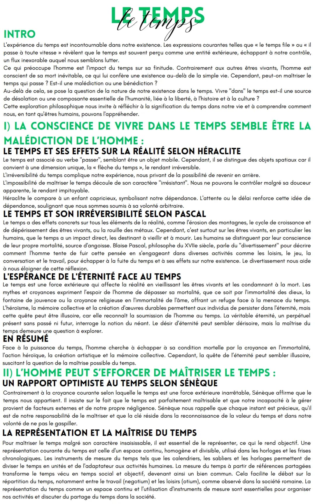 # INTRO
LE TEMPS
L'expérience du temps est incontournable dans notre existence. Les expressions courantes telles que « le temps file >> ou