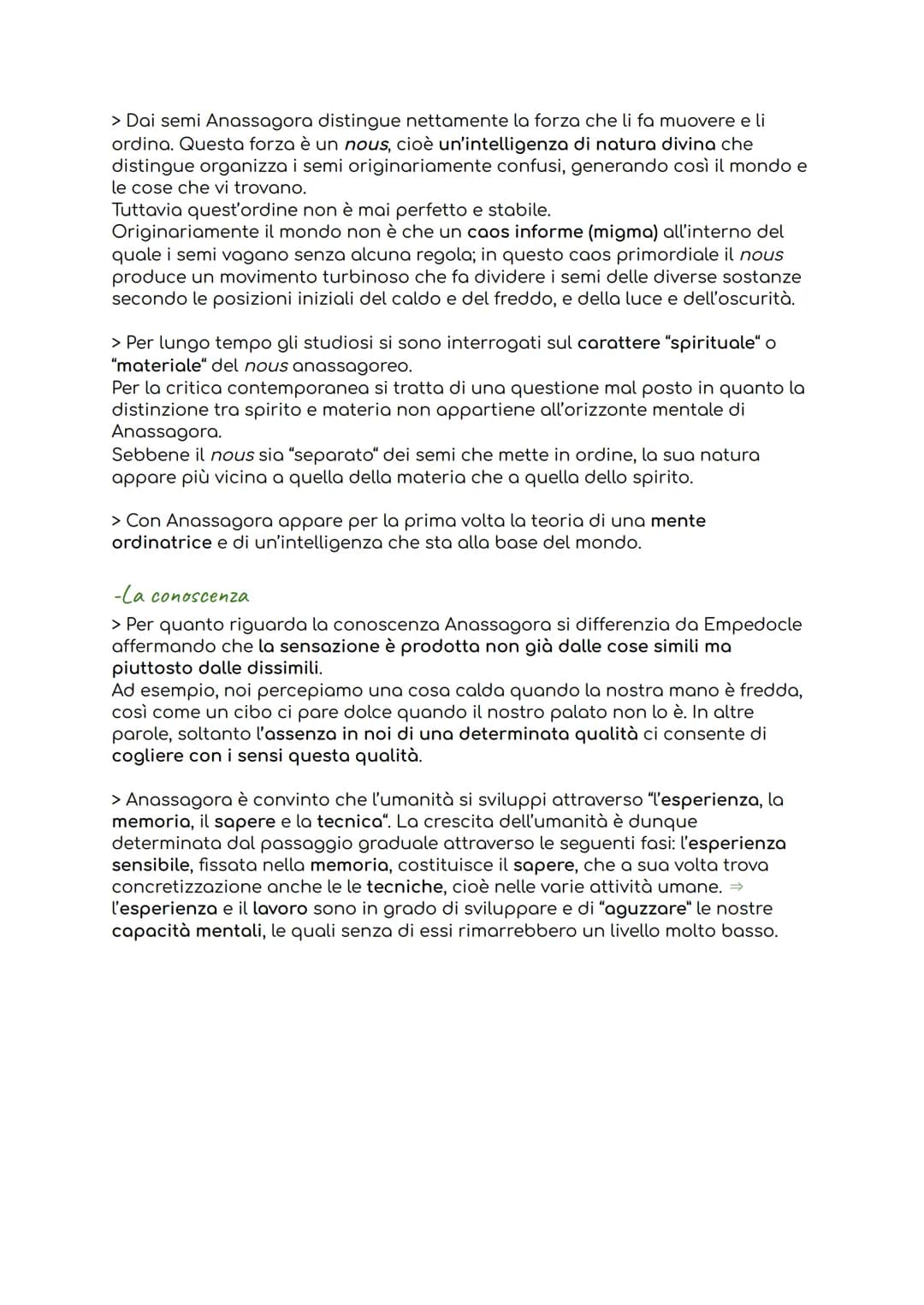 # I FISICI PLURALISTI
I fisici pluralisti si interessano del problema della natura. La loro filosofia
risulta come un primo tentativo di si