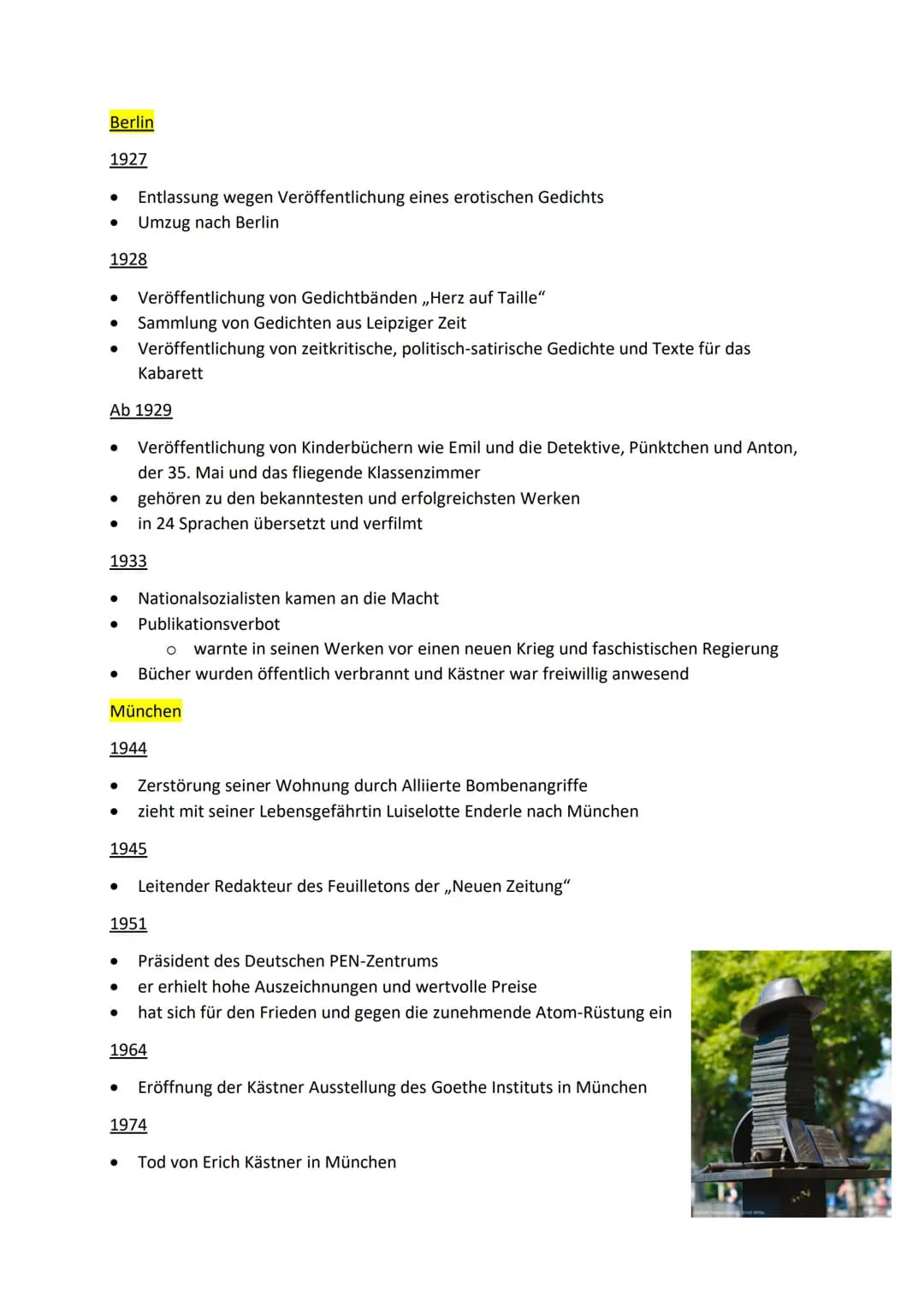 Erich Kästner
Allgemeine Daten über Kästner
- Name: Emil Erich Kästner
- *23. Februar 1899 in Dresden
- +29.Juli 1974 in Leipzig
- deutsch