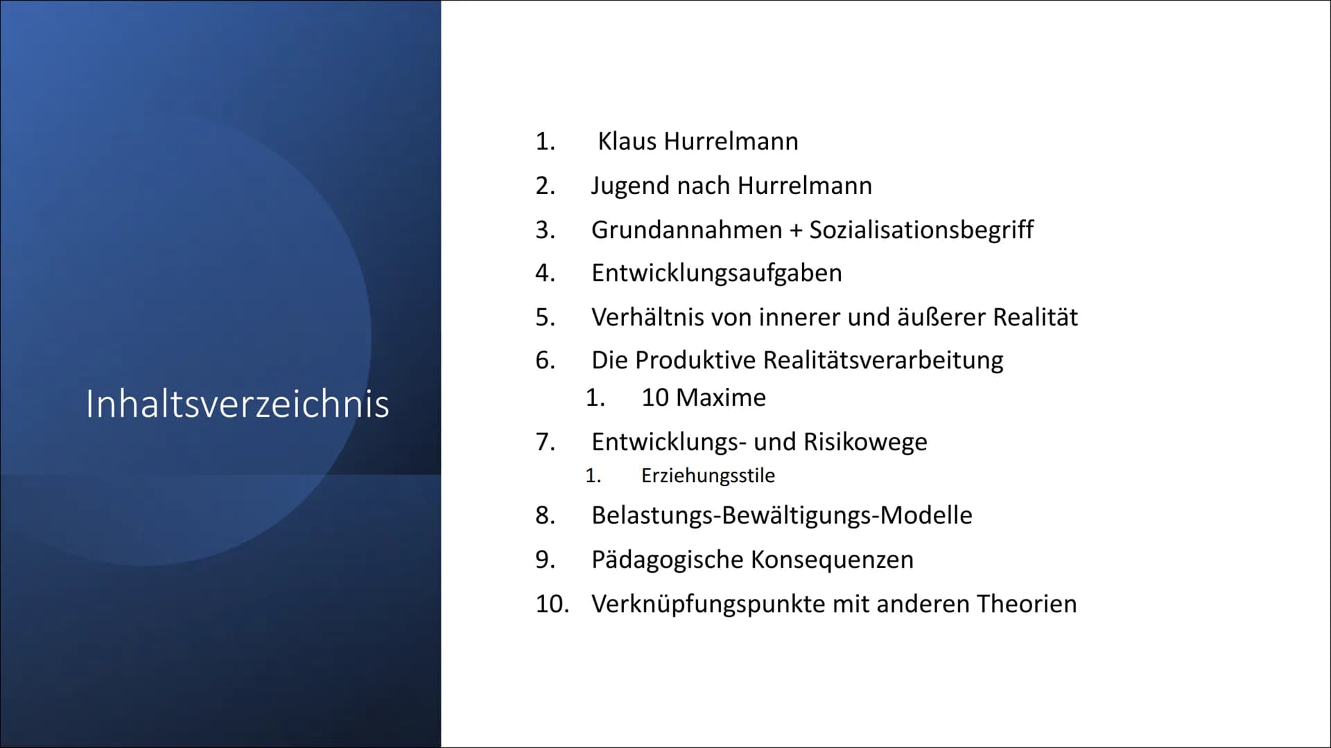 „Modell der produktiven
Realitätsverarbeitung“ von
Hurrelmann
Eine Präsentation von Lilith 1. Klaus Hurrelmann
2. Jugend nach Hurrelmann
3.