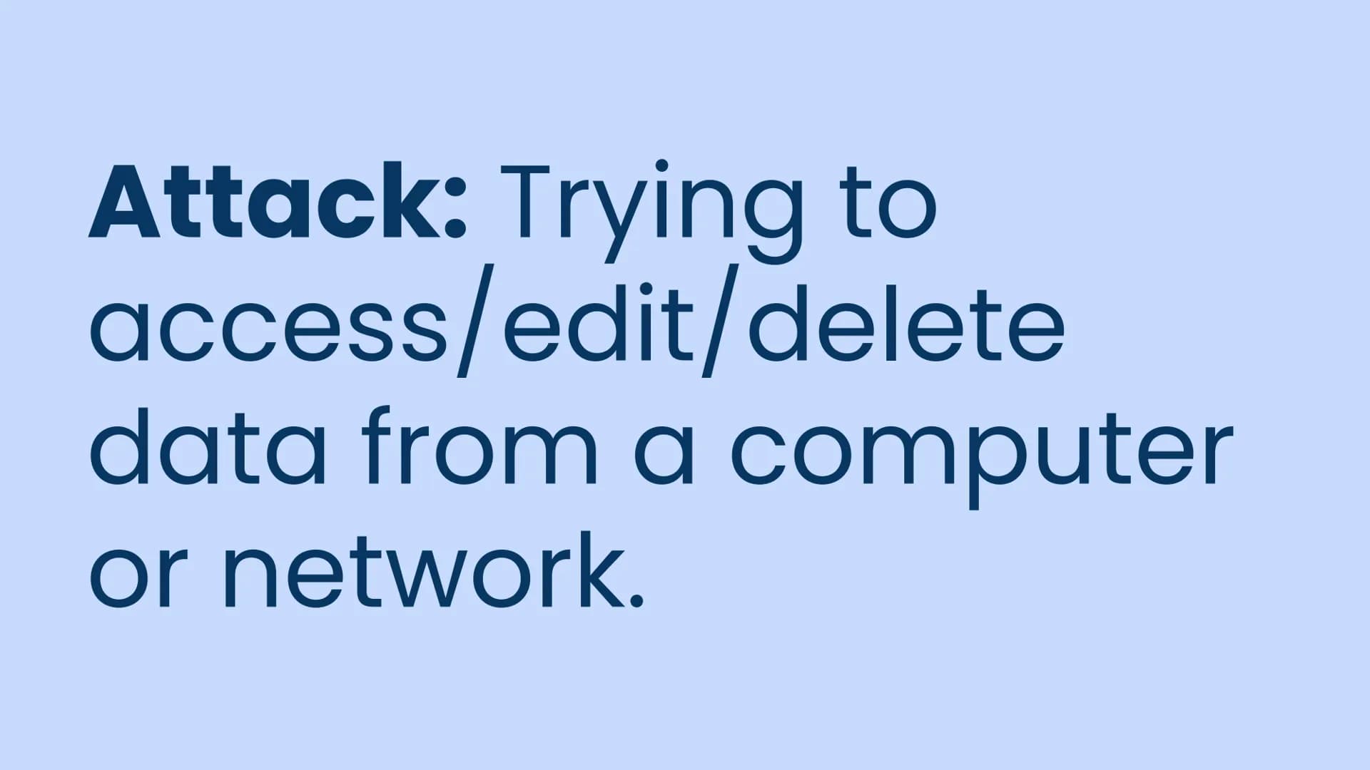 # OCR GCSE J277 1.4
Summary: Attacks & Prevention # Checklist
1.4
- Forms of attack
- Identifying vulnerabilities
- Preventing attacks/vu