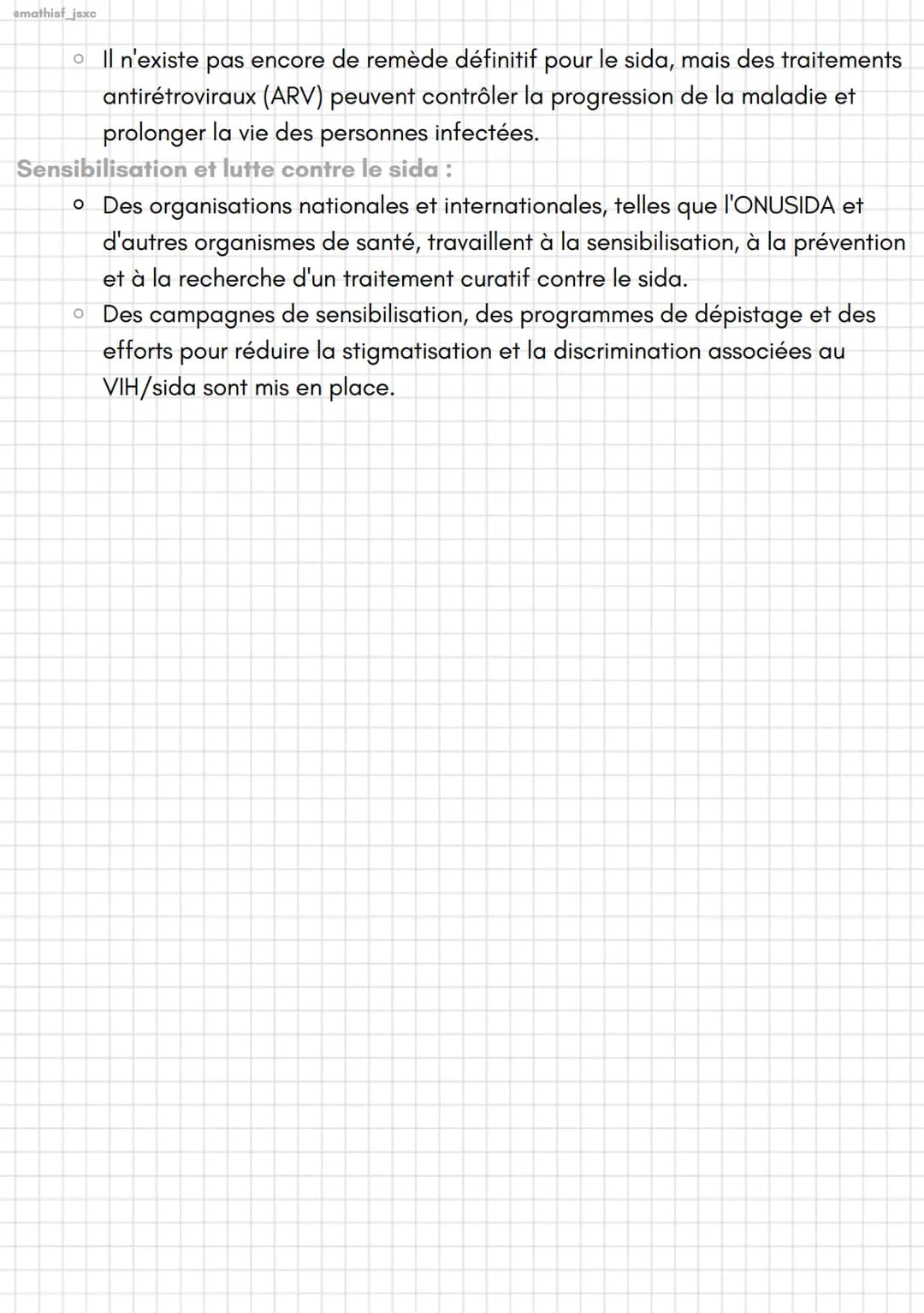 emathist jsxc
# Géographie
Une pandémie et sa diffusion dans le monde :le sida
Qu'est-ce que le sida ?
* Le sida (syndrome d'immunodéfic