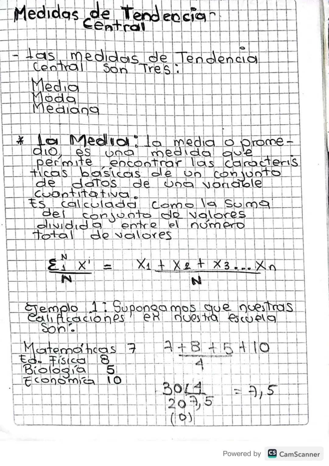# Medidas de Tendencia
Central
- tas medidas_de Tendencia
Central Son Tres:
Media
Moda
Mediang
* Ja Media: la media o prome -
dio, es una