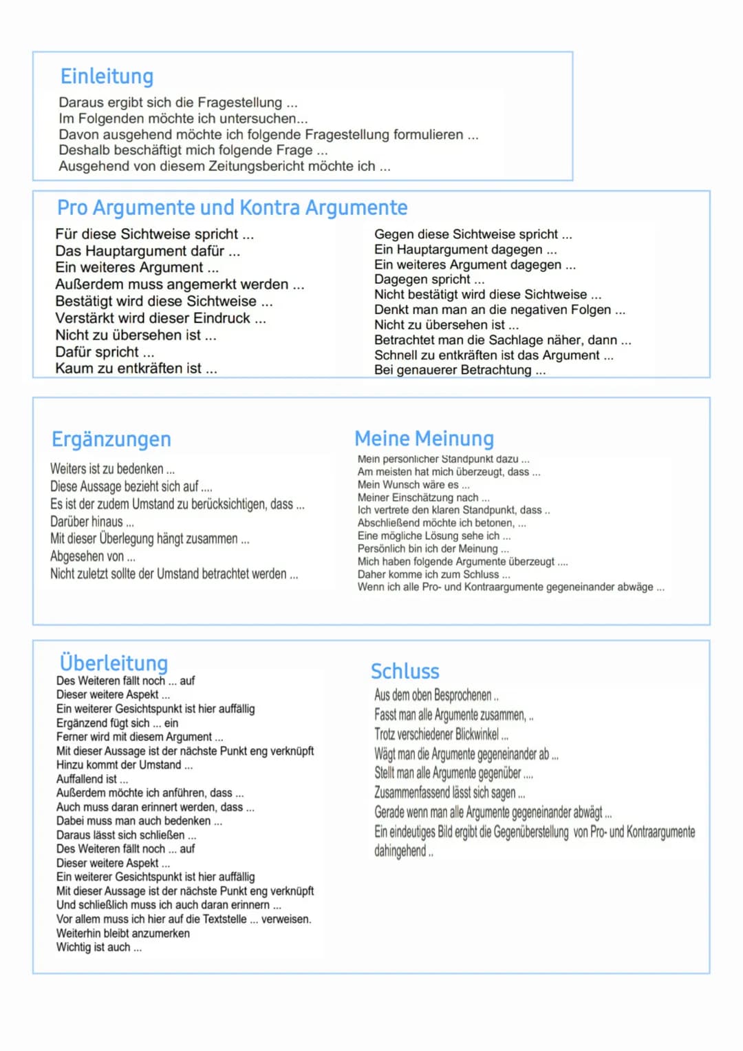 # Einleitung
Daraus ergibt sich die Fragestellung ...
Im Folgenden möchte ich untersuchen...
Davon ausgehend möchte ich folgende Fragestell