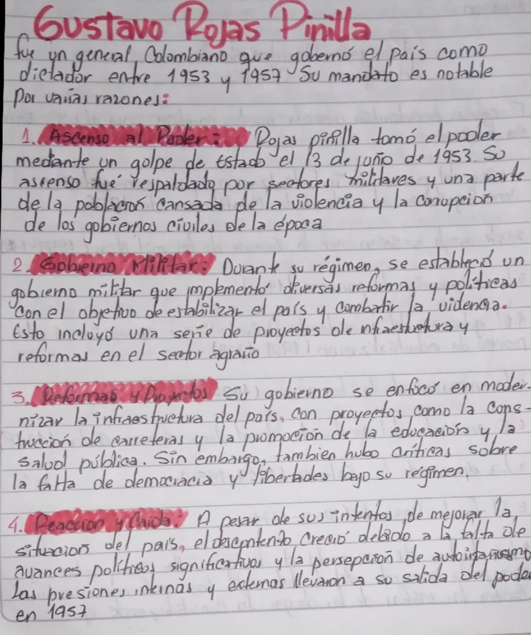 # Gustavo Rojas Pinilla
fue un general Colombiano que goberno el país como
dictador entre 1953 y 1957 Su mandato es notable
por vanas razone