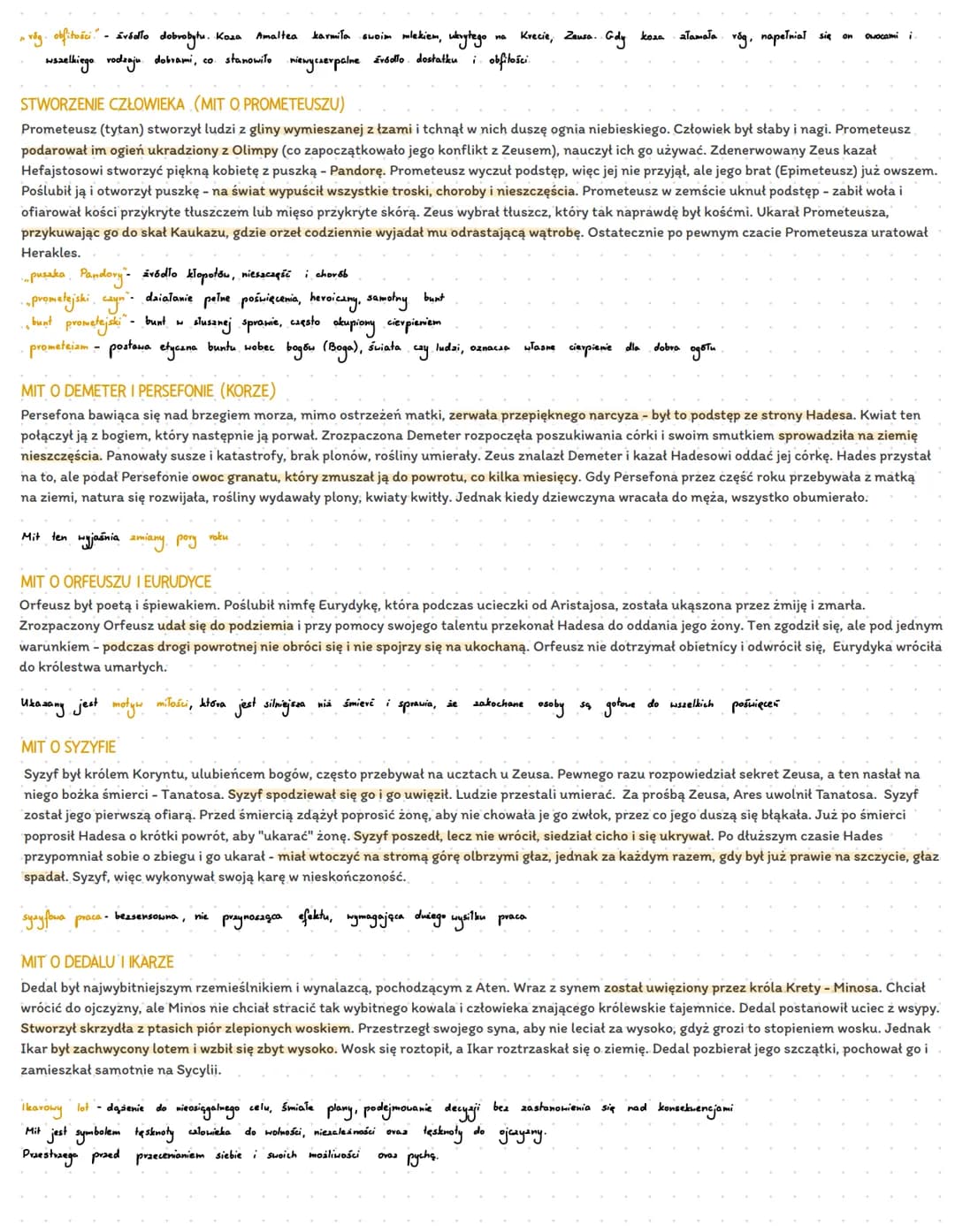# Mitologia
MIT: narracyjna opowieść pruekazywana od pokoleń o zjawiskach nadprayrodzonych, najczęściej bogach, demonach, magicanych stworz