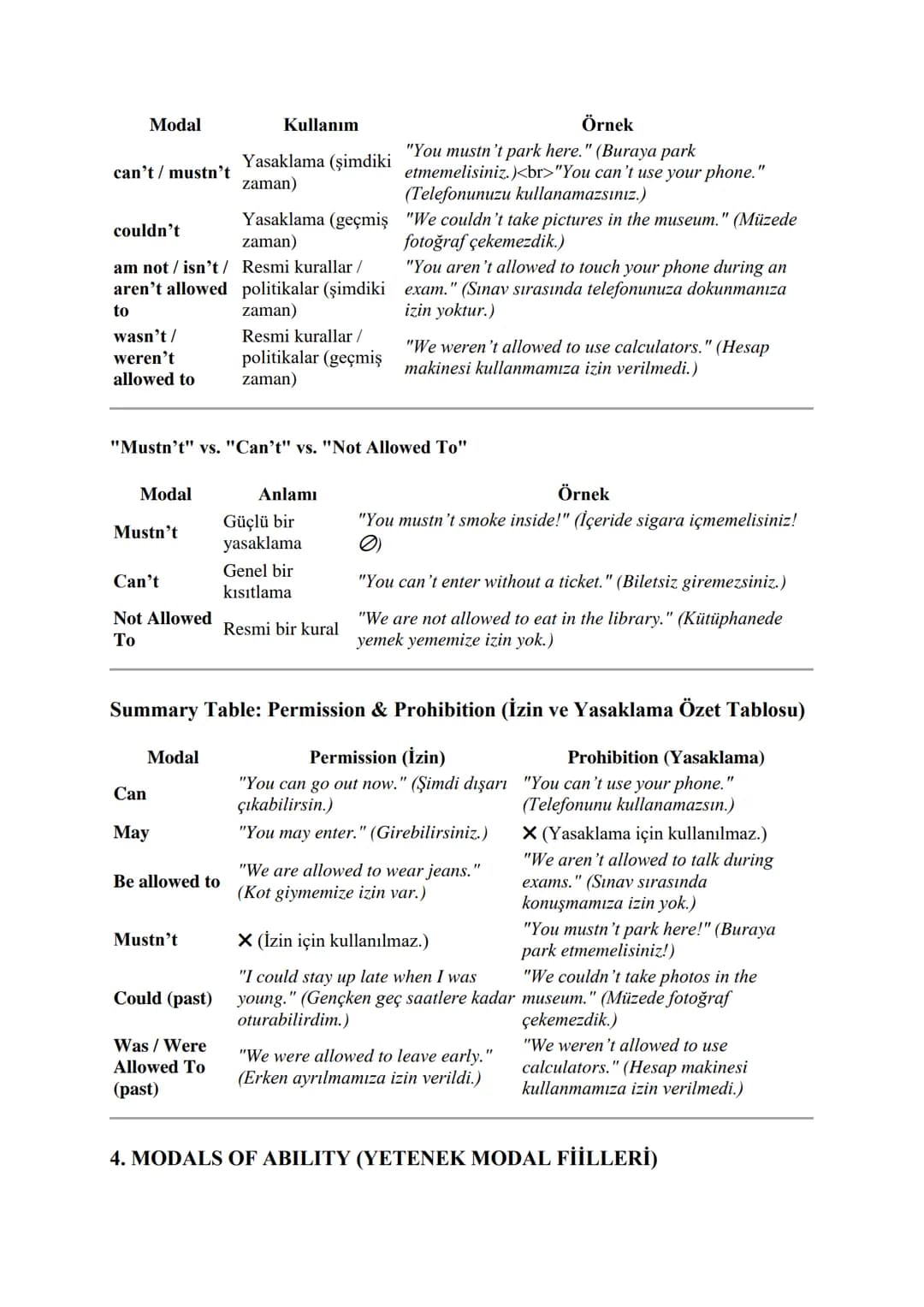 MODAL VERBS & MODAL-LIKE
VERBS (MODAL FİİLLER VE MODAL
BENZERİ FİİLLER)
What are modal verbs? (Modal fiiller nedir?)
Modal fiiller, ana fii