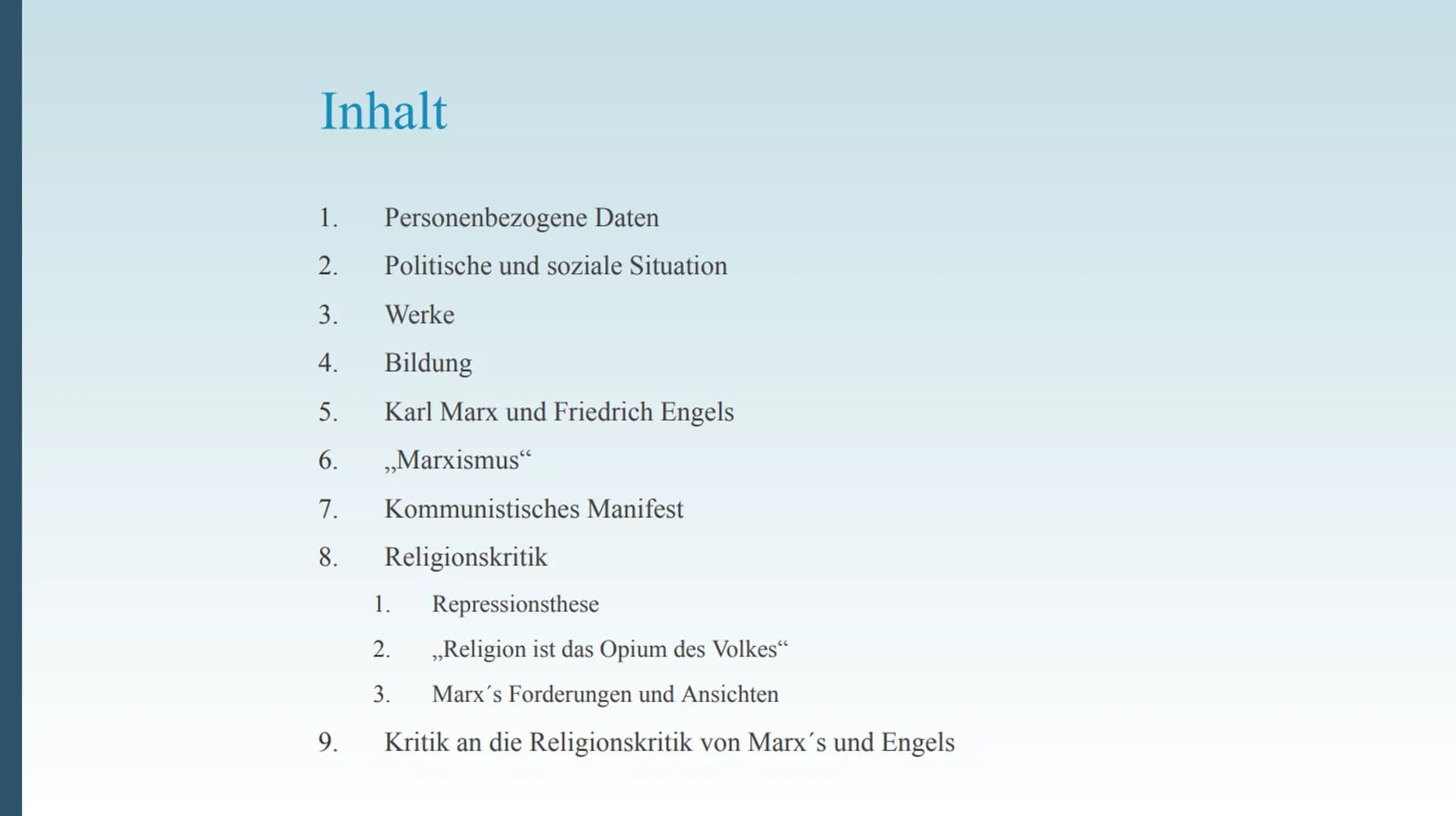 # Karl Marx
Deutscher Philosoph; Gesellschaftstheoretiker im
Kommunismus; Religions- und Kapitalismuskritiker;
Ökonom
Präsentation von. #