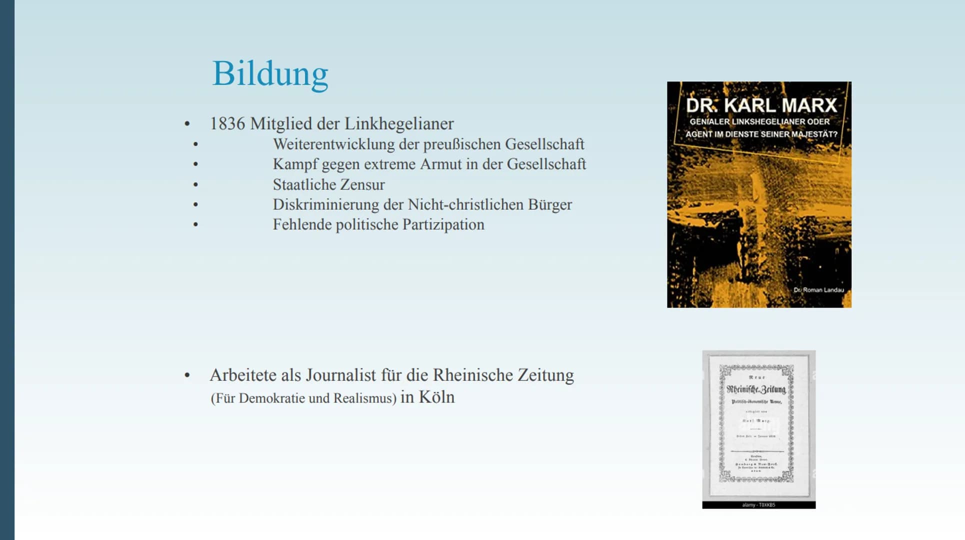 # Karl Marx
Deutscher Philosoph; Gesellschaftstheoretiker im
Kommunismus; Religions- und Kapitalismuskritiker;
Ökonom
Präsentation von. #