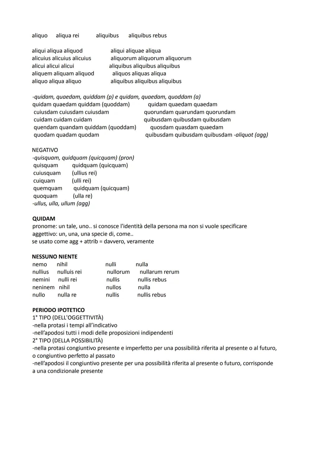 DECLINAZIONI
I DECLINAZIONE
femm
-a
-ae
-ae
-am -as
-a
-a
II DECLINAZIONE
masch/femm neutro
-us -i -um -a
-arum !- -orum -orum
-is -0 -is