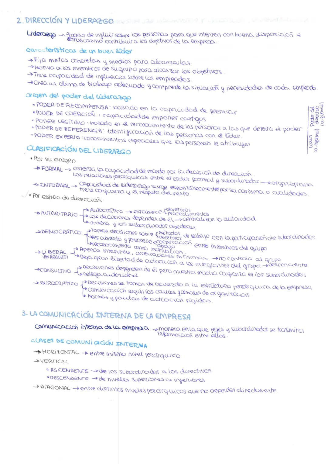 # TEMA 4: DIRECCIÓN Y ORGANIZACIÓN DE LA EMPRESA
1. LA DIRECCIÓN DE LA EMPRESA
Dirección-scoordinal e integrar el conjunto de recursos ma