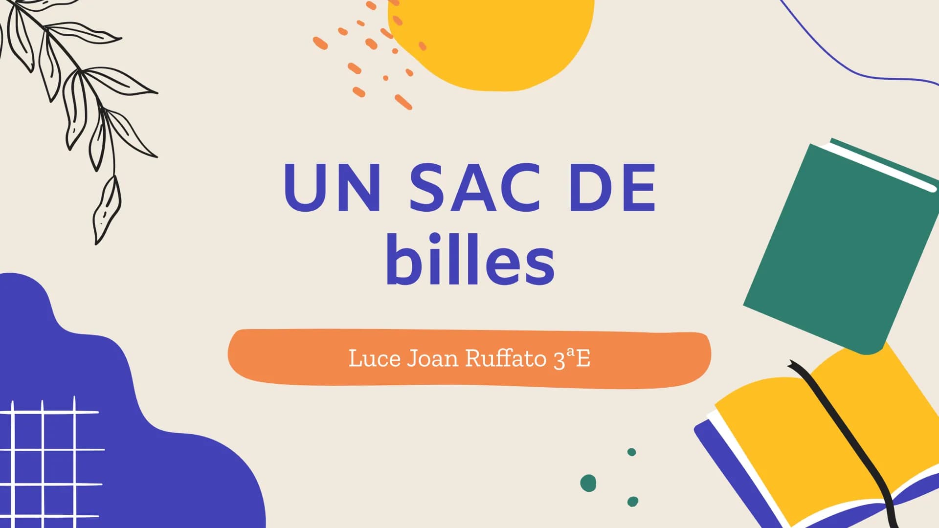 # UN SAC DE
billes
Luce Joan Ruffato 3
# Index
01
Introduction
Les informations
essentielles sur ce livre
04
L'histoire
L'aventure intri