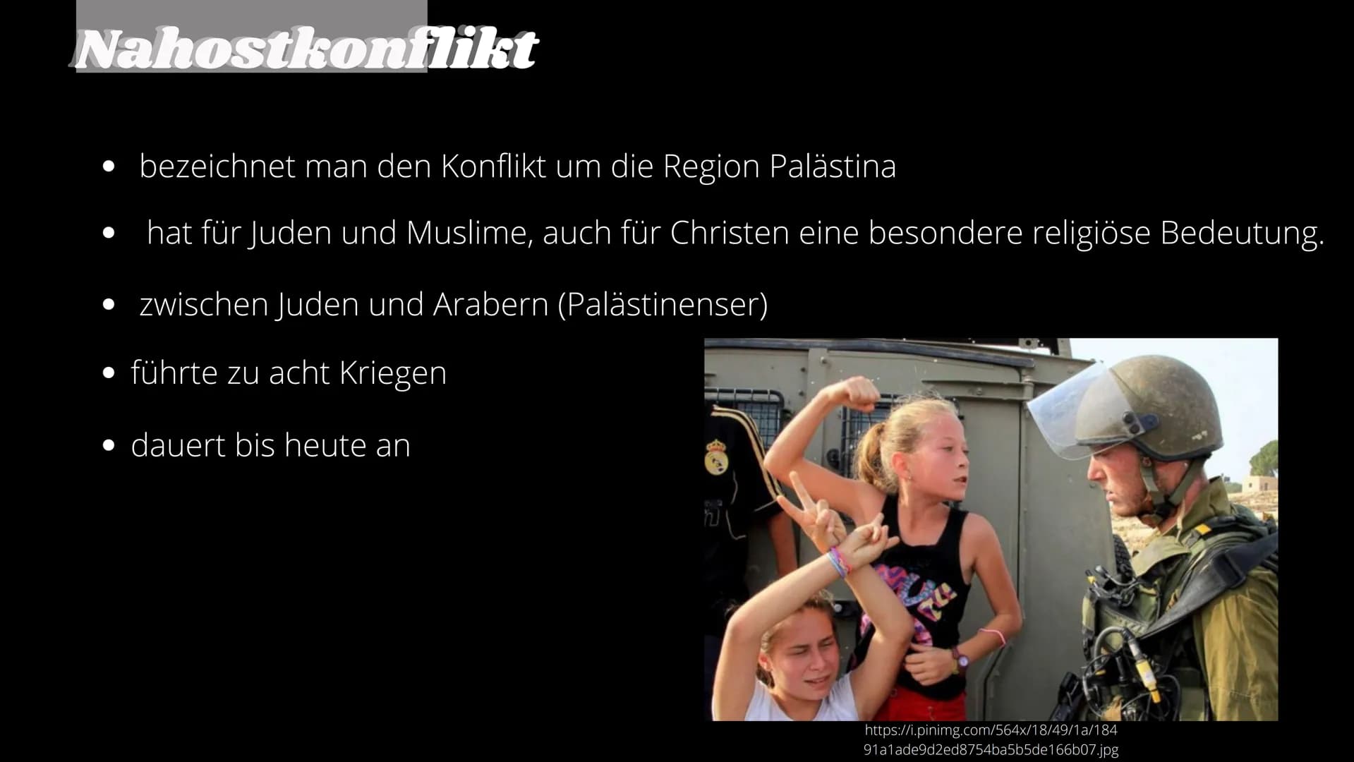 # Der
# Israel-
# Palästina
# -Konflikt
"Nahostkonflikt" S
# Gliederung
* Nahostkonflikt (Begriffserklärung)
* Vorgeschichte
* Balf