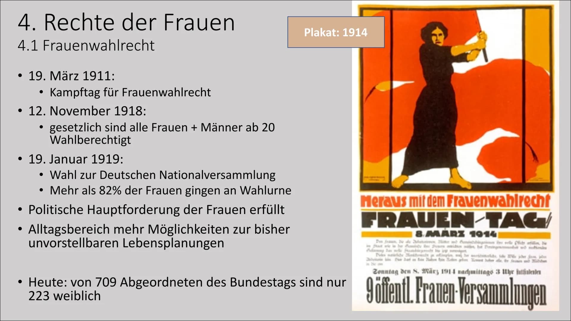 # Frauen: Politik und
Gesellschaft
Von Kira Henkel & Lea Gagliardi Gliederung
1. Allgemeines
2. Die „neue Frau“
3. Politik
3.1 Parteie
