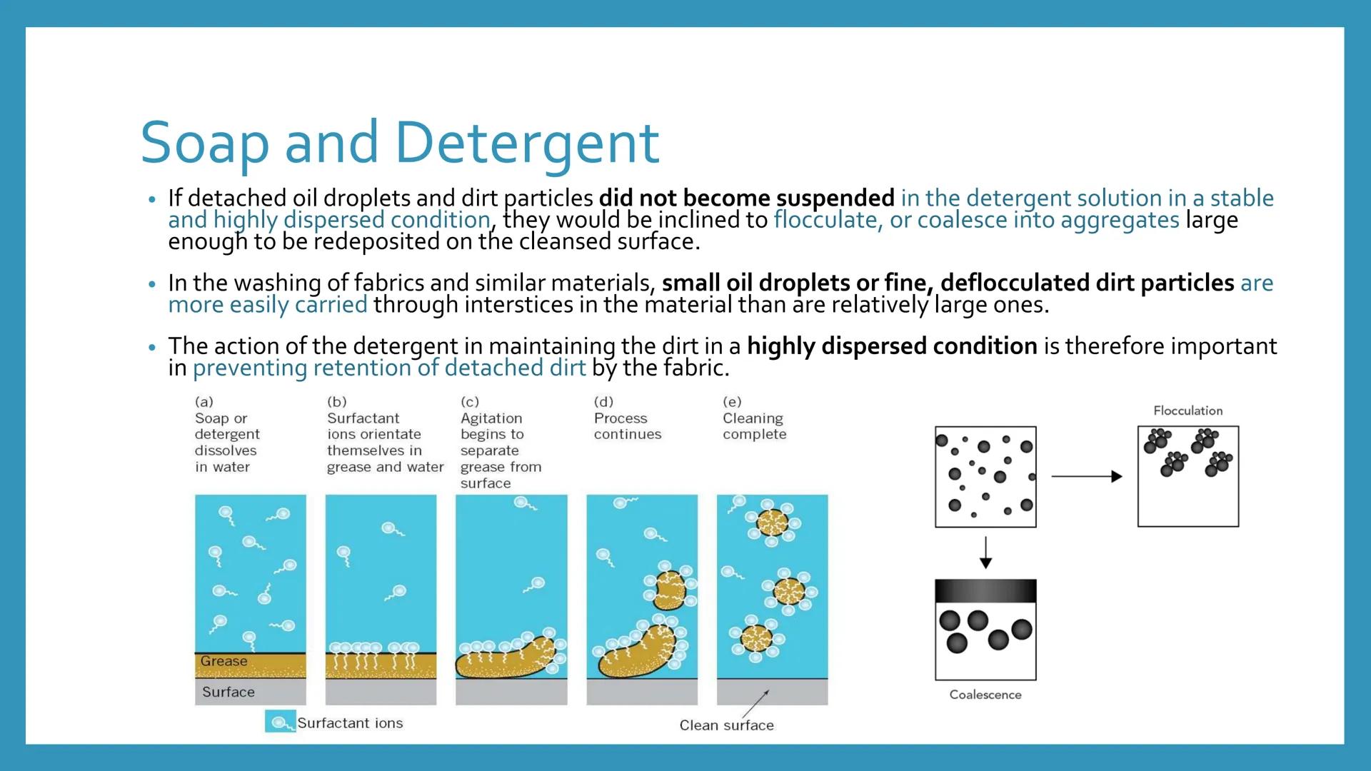 # SOAP AND
# DETERGENT
Chemical Process Industries What are the similarities of soap and detergent? # What are the differences between soa
