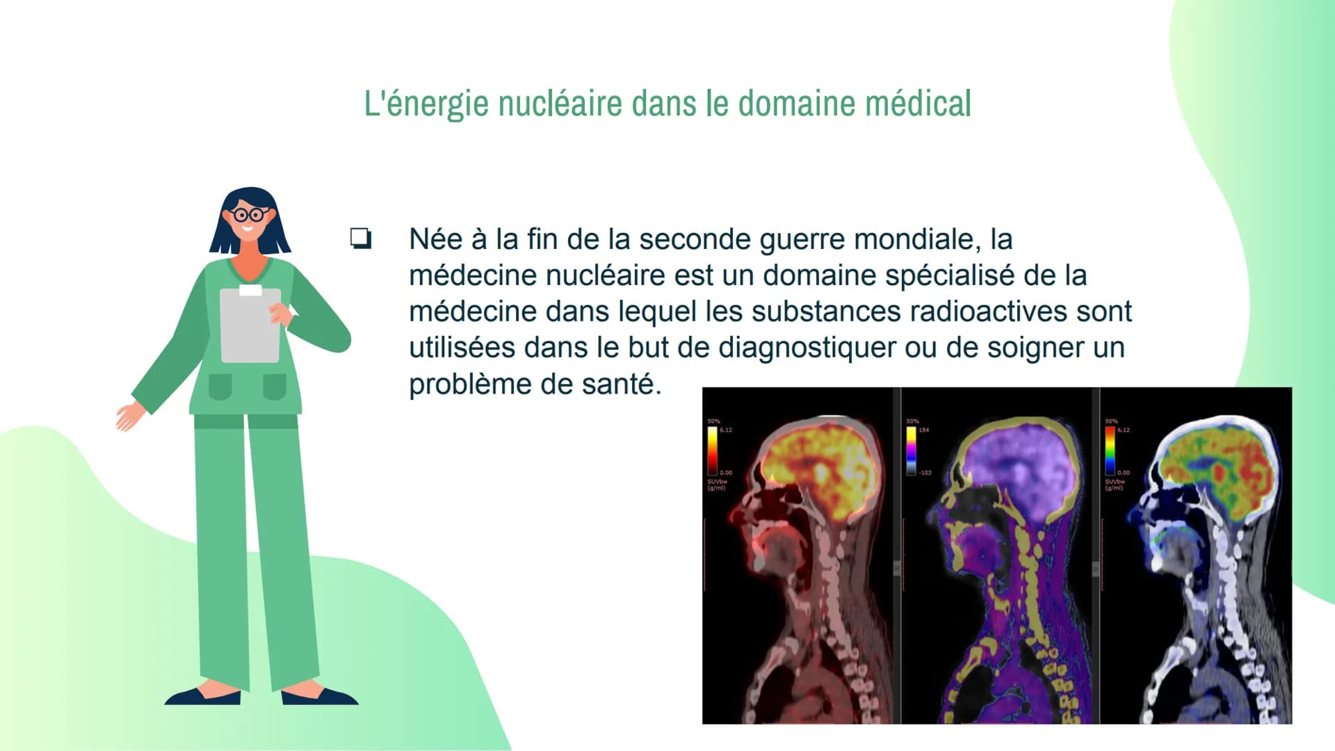 # L'énergie nucléaire et la médecine
Lafa mohamad # Introduction
Quand on pense a l'energie nucleaire, on a toute suite une
image de grande