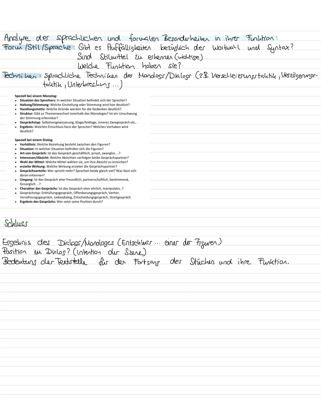 Dramenszenenanalyse
Einleitung
Einleitungssatz:
Textsorte (Drama), den Autor, das Thema des gesamten Textes (!),
das Erscheinungsjahr
Beis