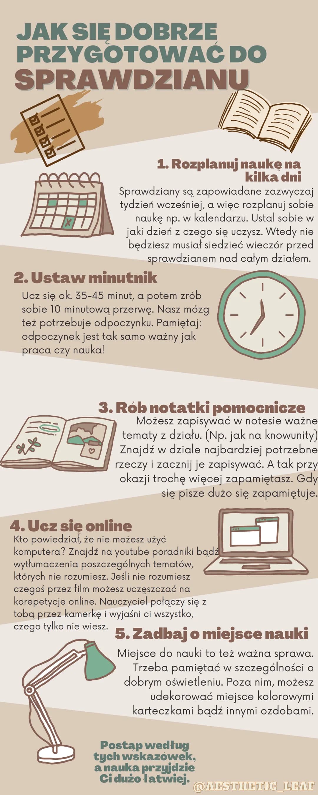 # JAK SIĘ DOBRZE
PRZYGOTOWAĆ DO
SPRAWDZIANU
1. Rozplanuj naukę na
kilka dni
Sprawdziany są zapowiadane zazwyczaj
tydzień wcześniej, a więc