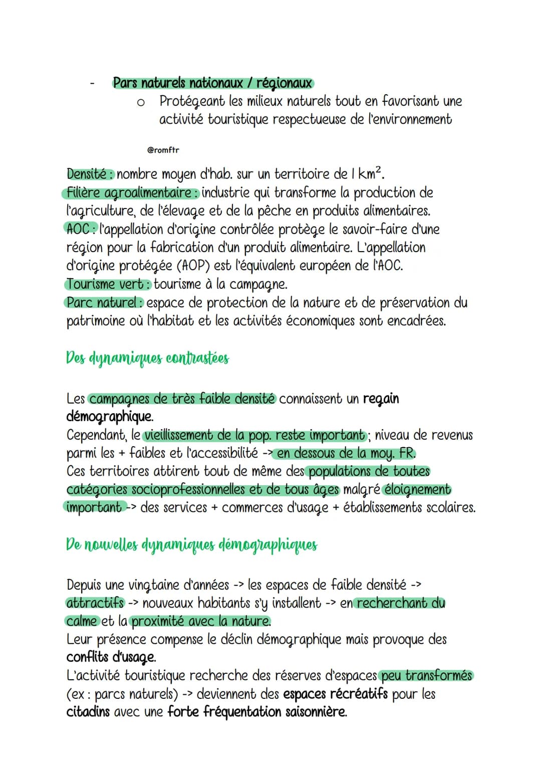 # Les espaces de faible densite
Les espaces de faible densité sont multiples
Densité de la pop. en Fr: moy. de 118 hab/km²
Densité des esp