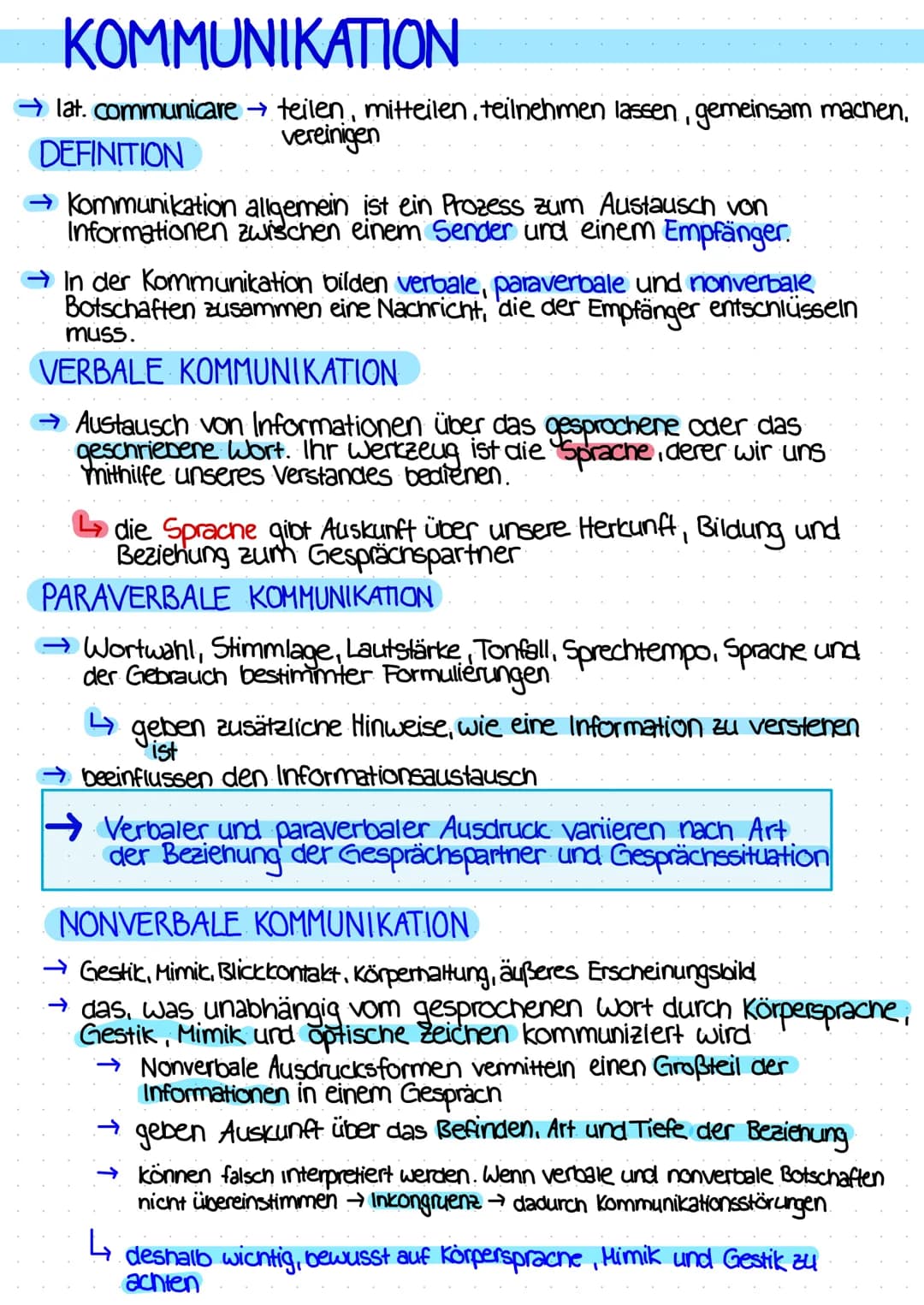 <p>Die Kommunikation ist ein Prozess, bei dem Informationen zwischen einem Sender und einem Empfänger ausgetauscht werden. Dabei spielen ve