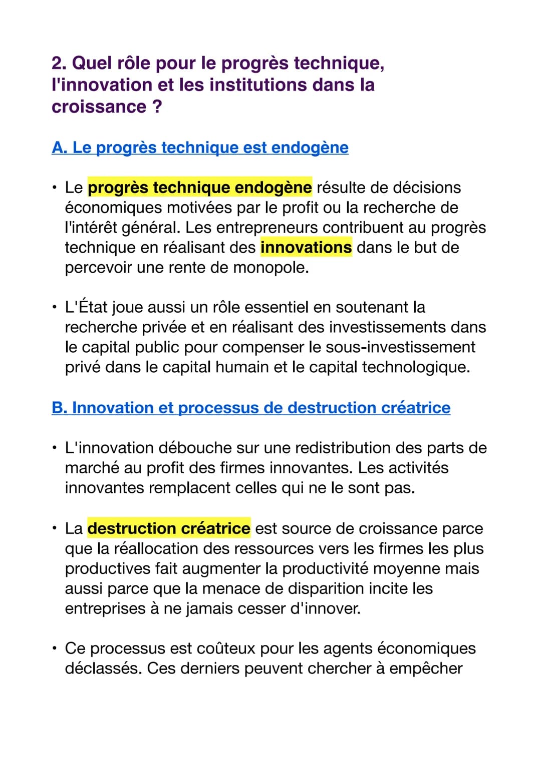 # QUELS SONT LES SOURCES ET LES DÉFIS DE LA
CROISSANCE ÉCONOMIQUE ?
1. Qu'est-ce que la croissance économique
et quelles sont ses sources?
