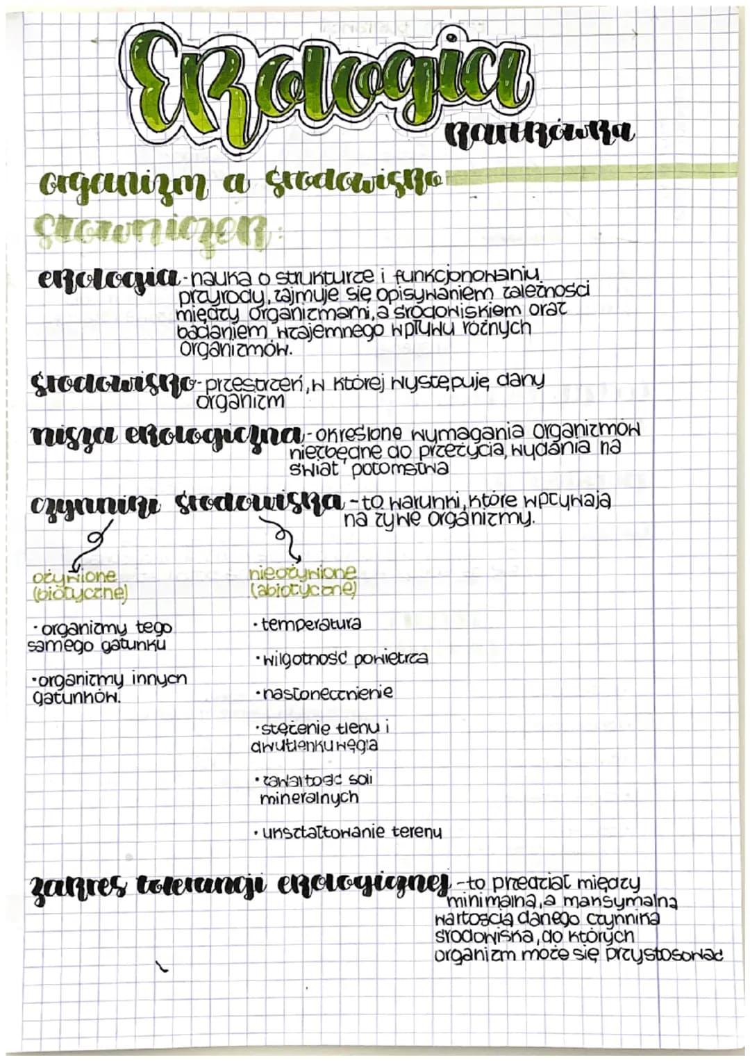 # Ezologica
organizm a grodowisho
Garzama
enologia-nauka o strukturze i funkcjonowaniu
przyrody, zajmuje się opisywaniem zależności
międz