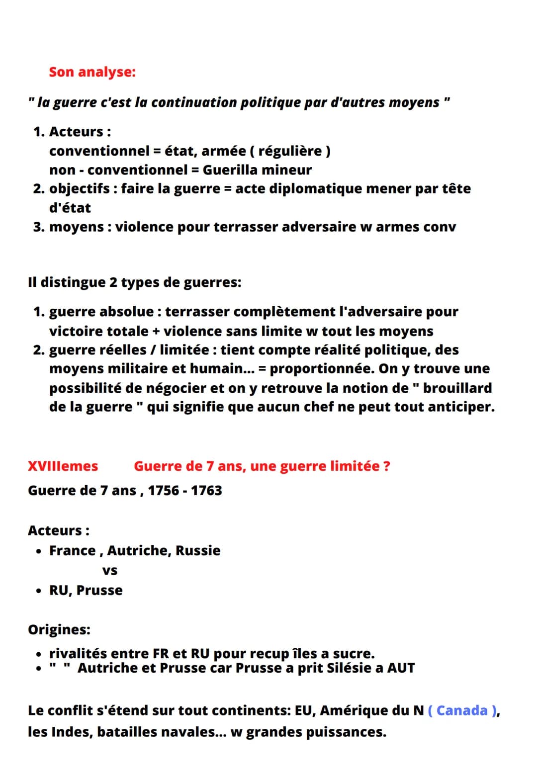 # HGGSP
Théme 1: Faire la guerre faire la paix
Selon Clau: " la guerre c'est la continuation de la politique par d'autres
moyens"
## INTR