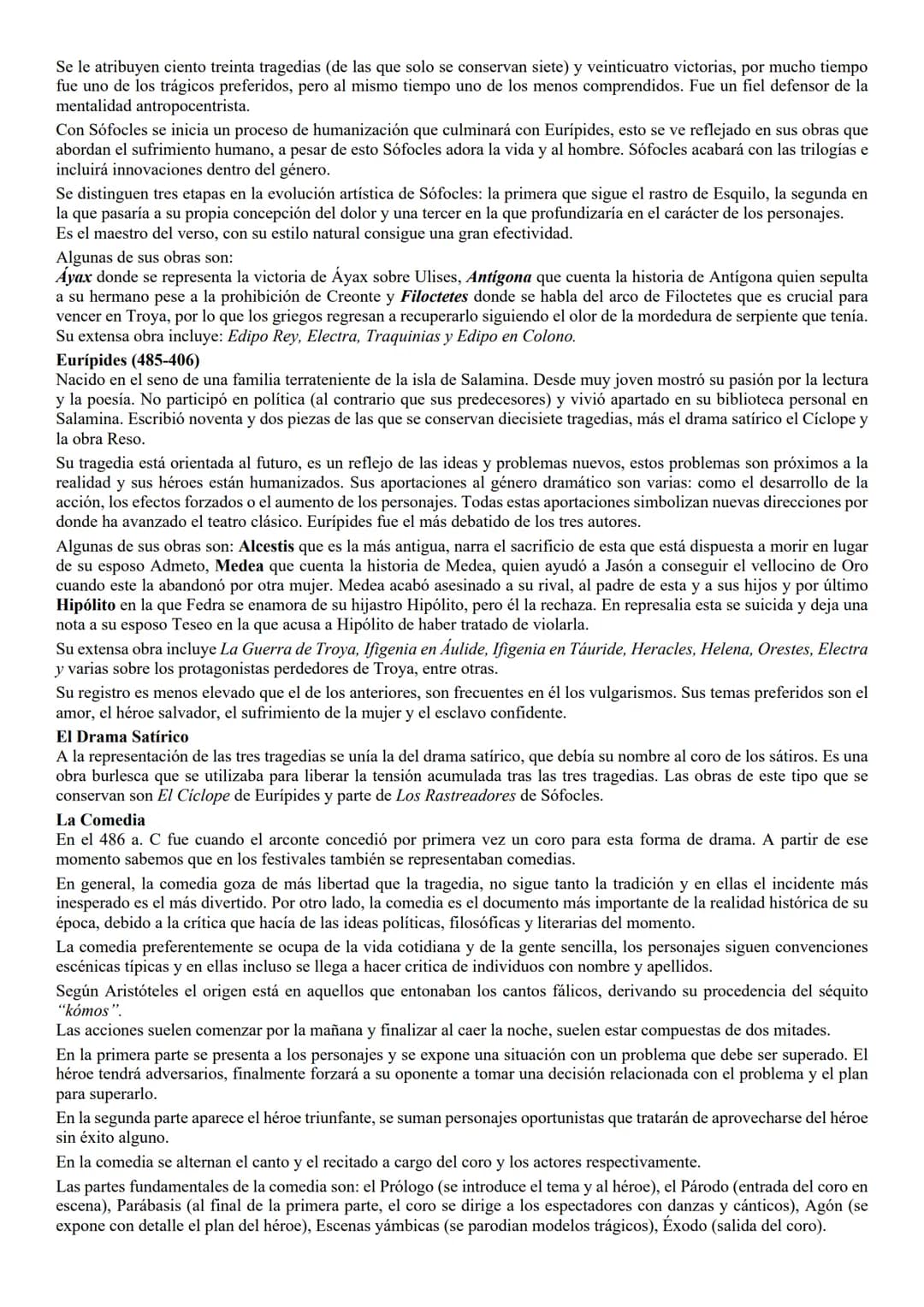 5. EL TEATRO GRIEGO (CONDICIONES DE REPRESENTACIÓN, ESTRUCTURA DE LAS OBRAS,
ALGUNOS DE LOS GRANDES TEMAS DEL TEATRO GRIEGO A TRAVÉS DE LOS