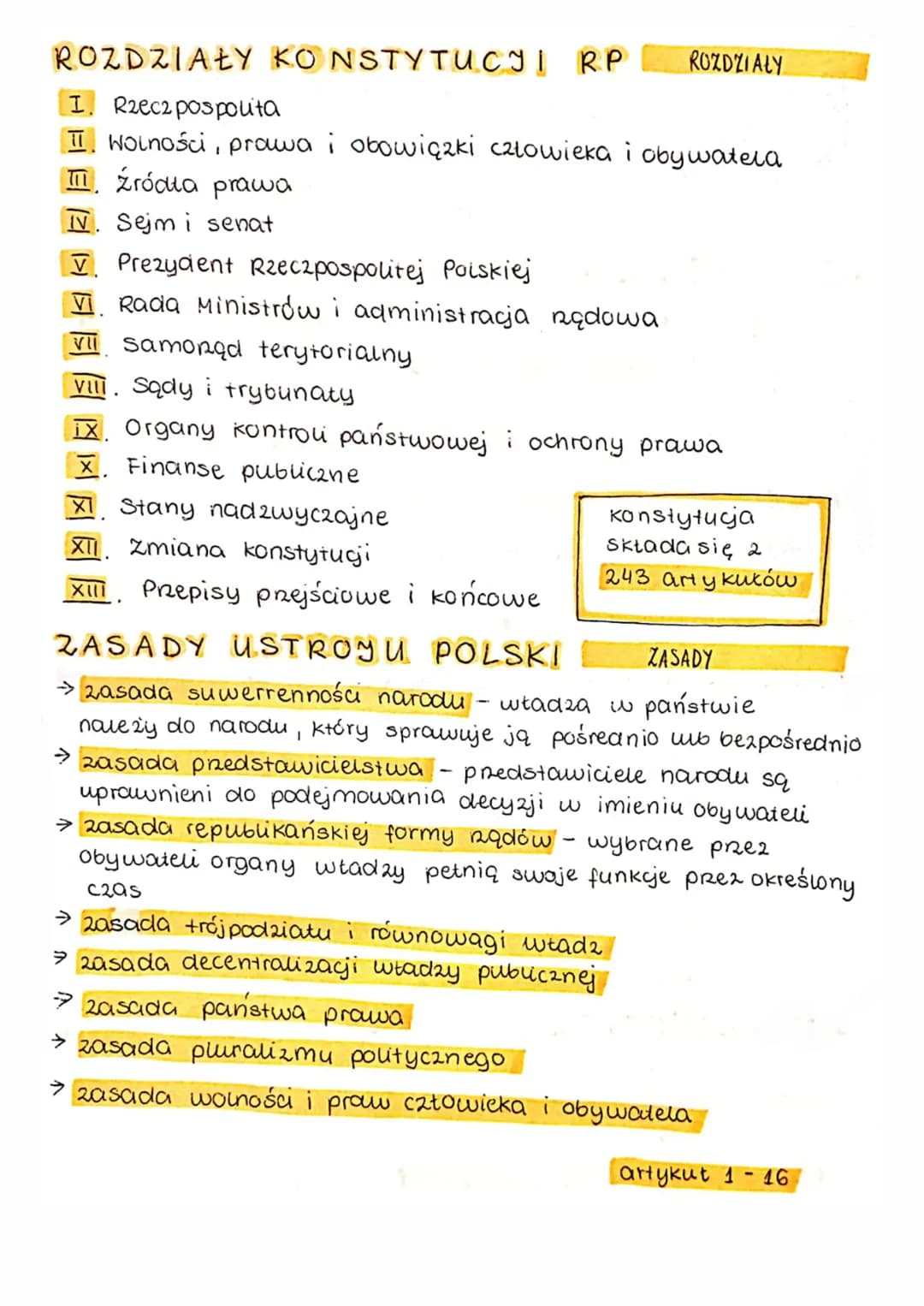 # Ustrój RP
KONSTYTUCYA
KONSTYTUCJA
→to akt prawny, określany również jako ustawa zasadnicza,
która ma najwyższą moc prawną w państwie i